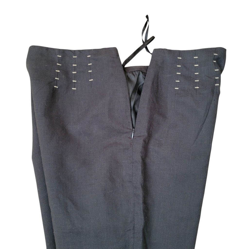 Kasper Kasper Linen Cotton Dress Pants Black Women’s 12P Excellent Size 34" / US 12 / IT 48 - 4 Thumbnail
