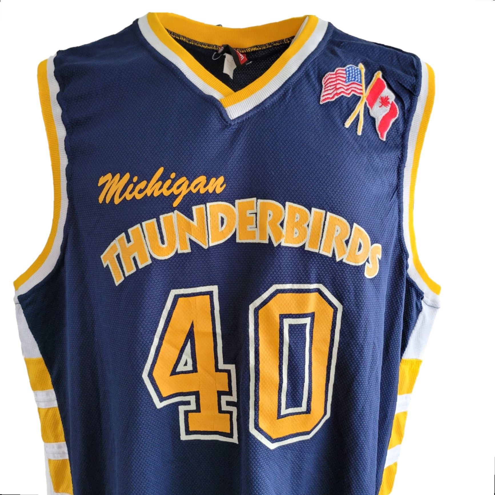 Vintage VINTAGE Michigan Thunderbirds Basketball Jersey #40 XL Navy Size US XL / EU 56 / 4 - 2 Thumbnail