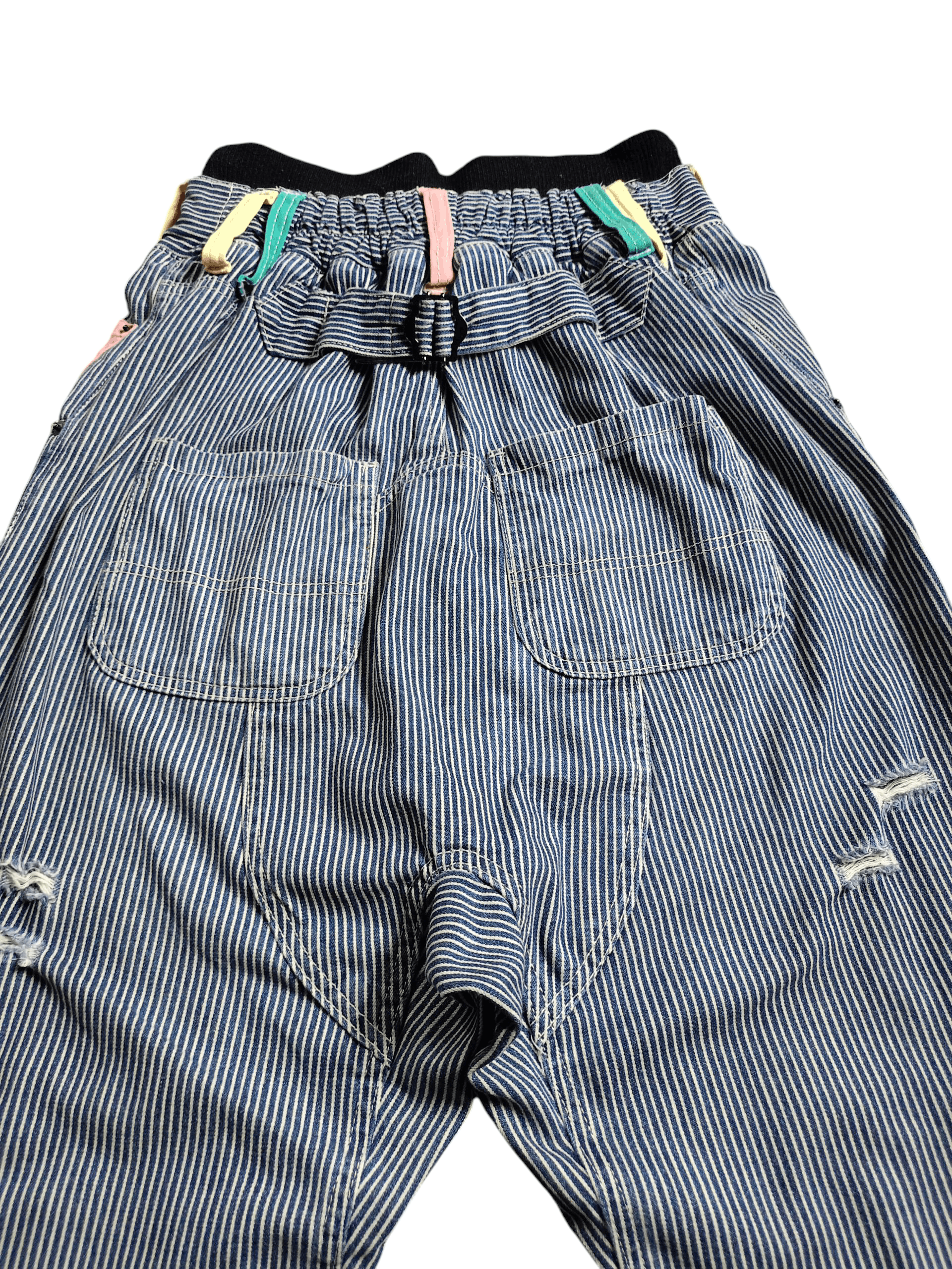 Japanese Brand 2000s HCMII DOBLE WAIST HIKORY DISTRESSED SHORTS PANTS Size 28" / US 6 / IT 42 - 4 Thumbnail