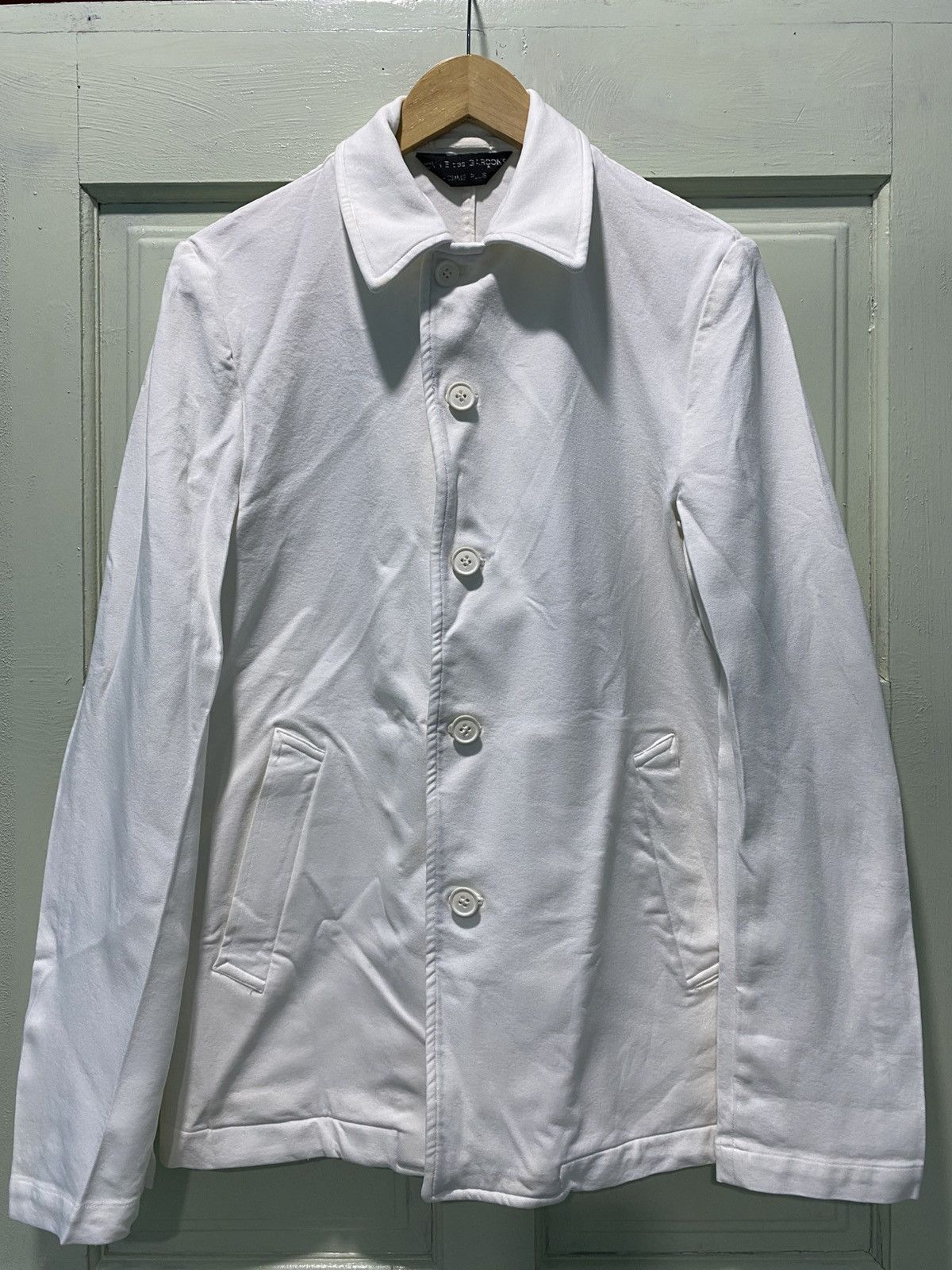 Comme des Garcons Homme Plus SS99 COMME des GARCONS Frill Period Polyester Shrunken Jcket Size US M / EU 48-50 / 2 - 1 Thumbnail