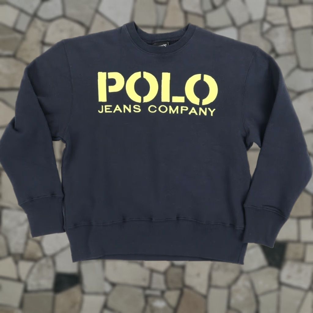 Polo Ralph Lauren VTG Polo Ralph Lauren Jeans Crewneck Sweatshirt Navy Blue Men's S Shirt Size US S / EU 44-46 / 1 - 1 Thumbnail