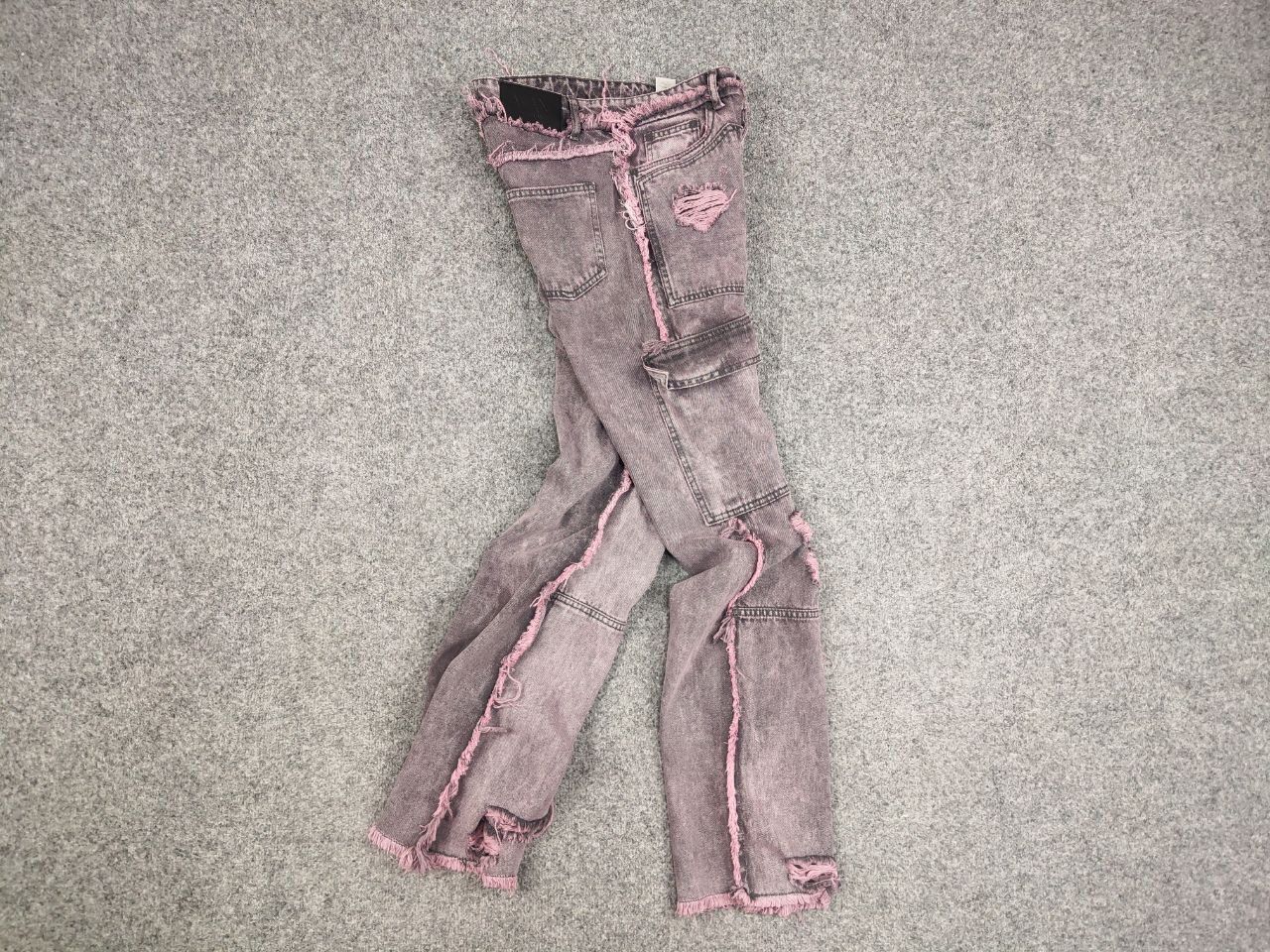 Japanese Brand Vintage Japan Denim flare frayed edge cargo jeans Y2K Style Size US 29 - 13 Thumbnail