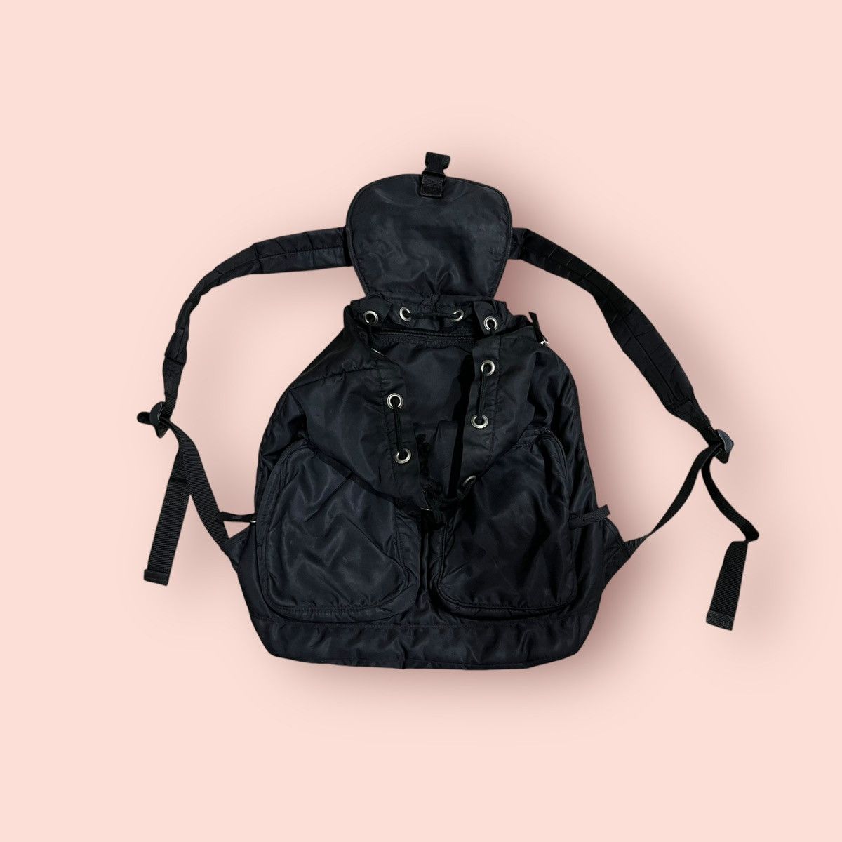Japanese Brand × Jun Takahashi × Uniqlo VINTAGE UNIQLO JUN TAKAHASHI NYLON TANKER DAYPACK RUCKSACK Size ONE SIZE - 9 Thumbnail