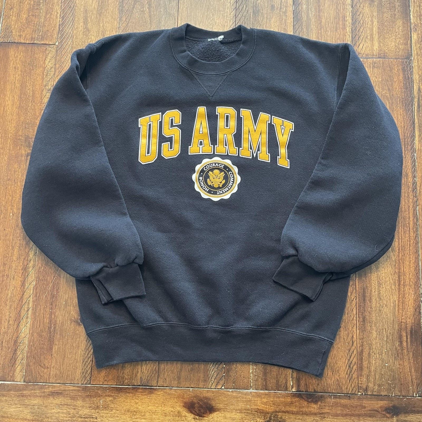 Jerzees US Army Sweatshirt Mens XL Crewneck Pullover Honor Courage Size US L / EU 52-54 / 3 - 2 Thumbnail