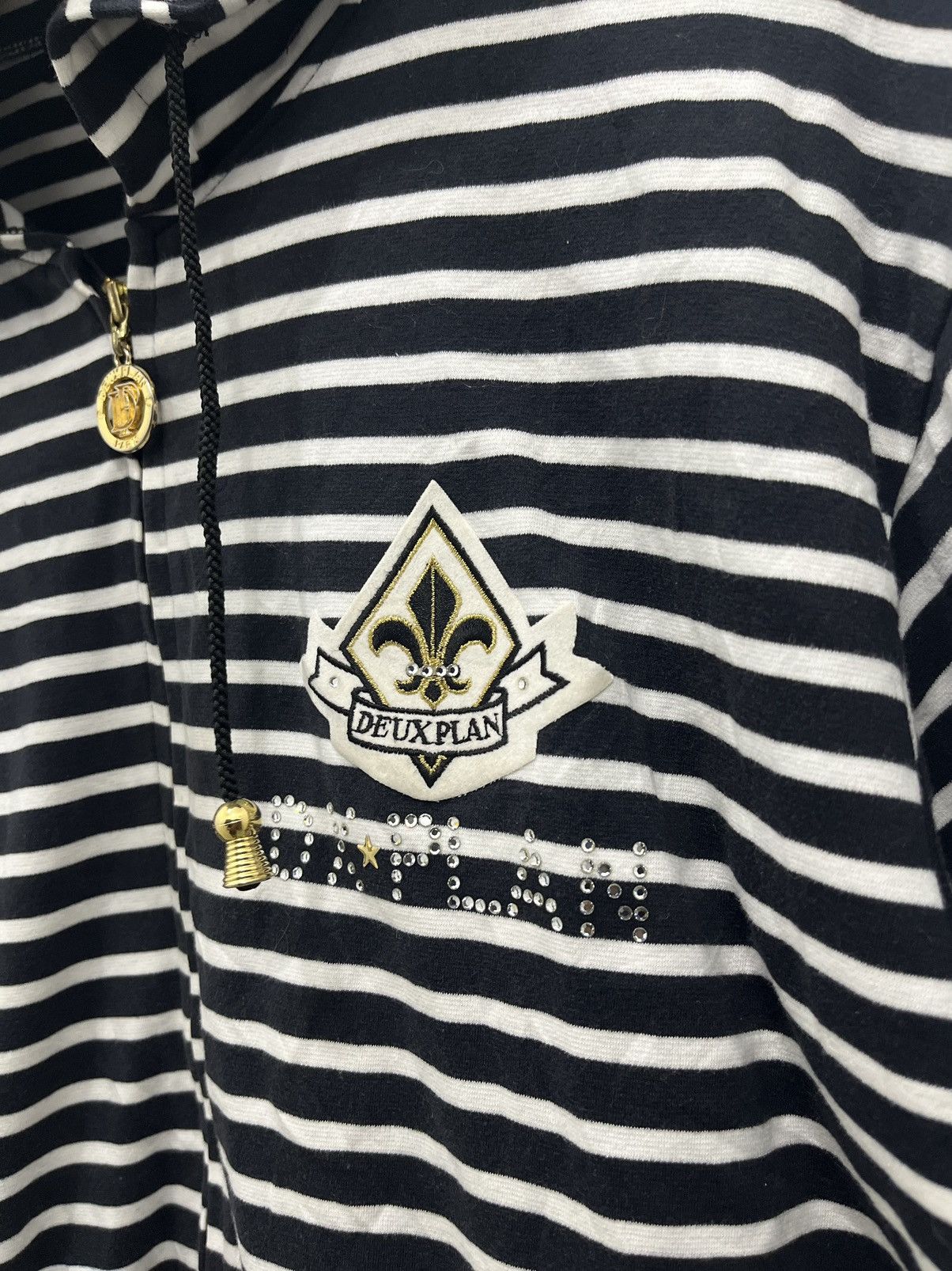 Japanese Brand Deux Plan Paris Blink Gold Logo Sweatshirt Zip Hoodie VTG Size US L / EU 52-54 / 3 - 2 Thumbnail