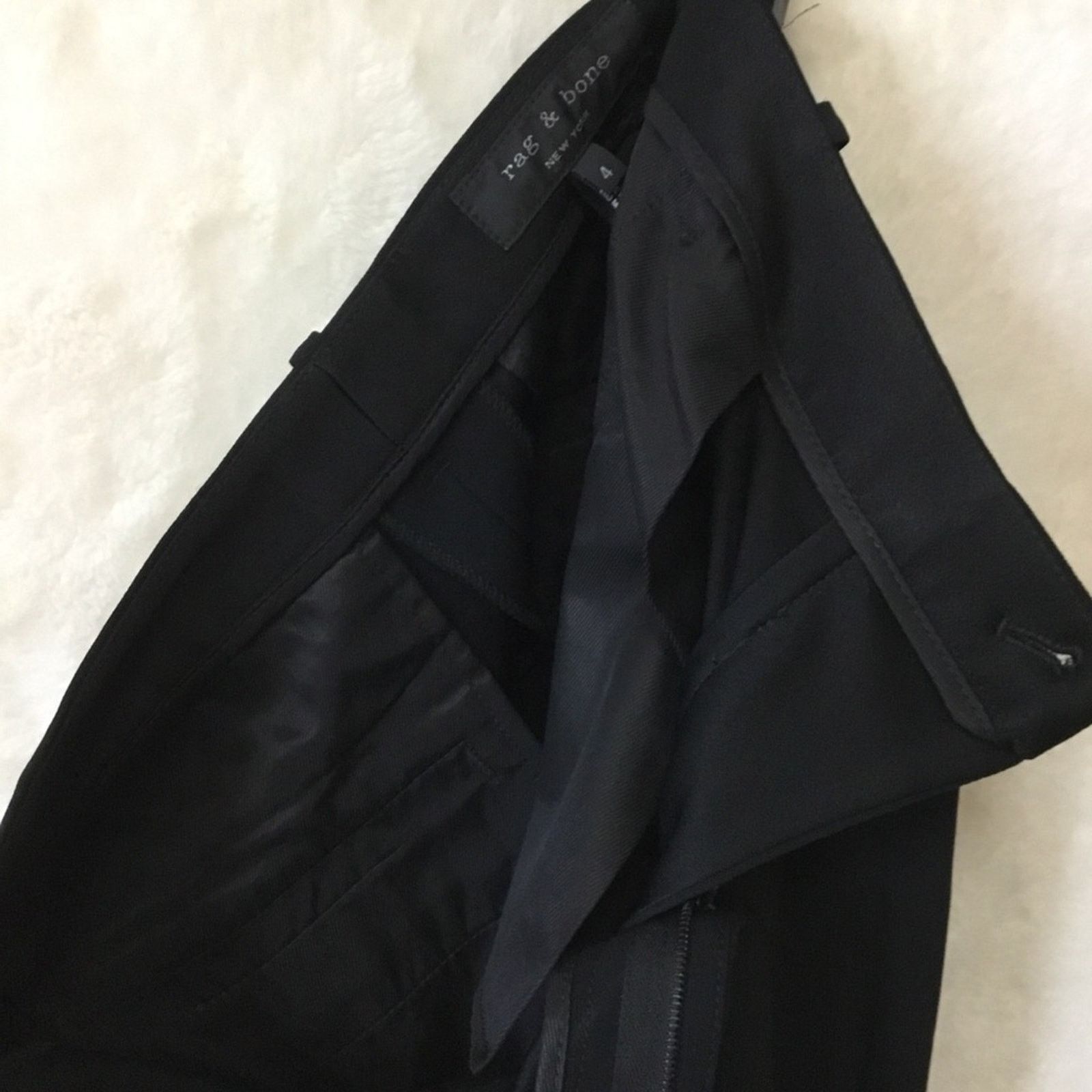 Rag & Bone Rag & Bone Black Classic High-Waist Dress Pants Size 27" / US 4 / IT 40 - 4 Thumbnail