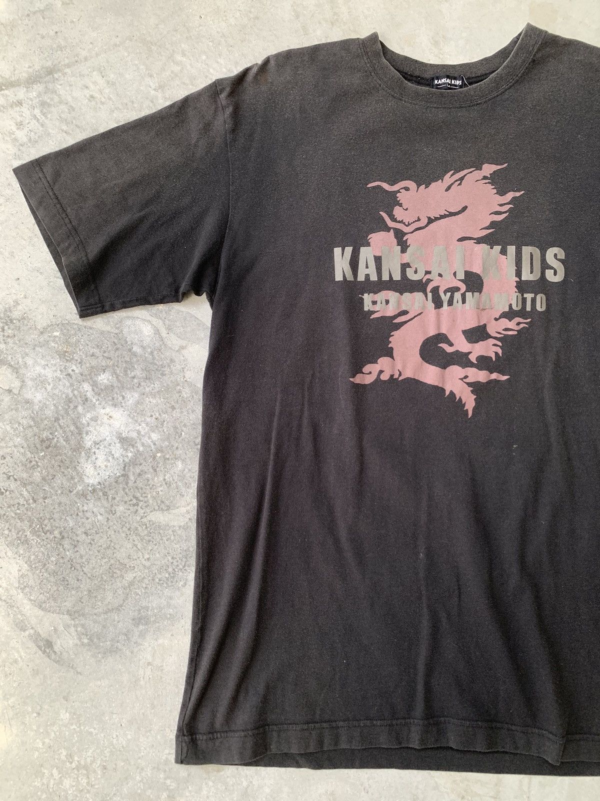 Japanese Brand × Kansai Yamamoto × Vintage Vtg Dragon Kansai Kids Natural Faded Size US L / EU 52-54 / 3 - 2 Thumbnail
