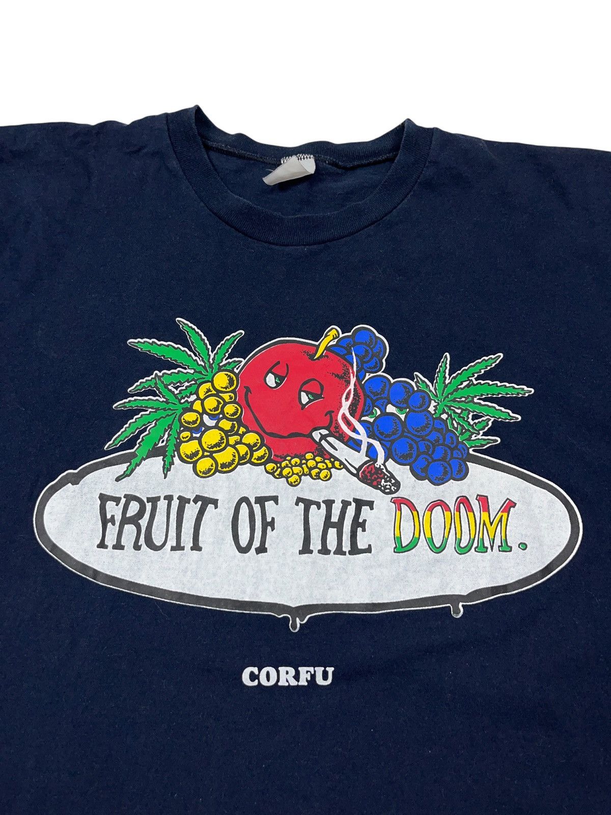 Vintage Vintage 90s Fruits Of The Doom Smoking T-shirt Humor Parody Size US L / EU 52-54 / 3 - 2 Thumbnail