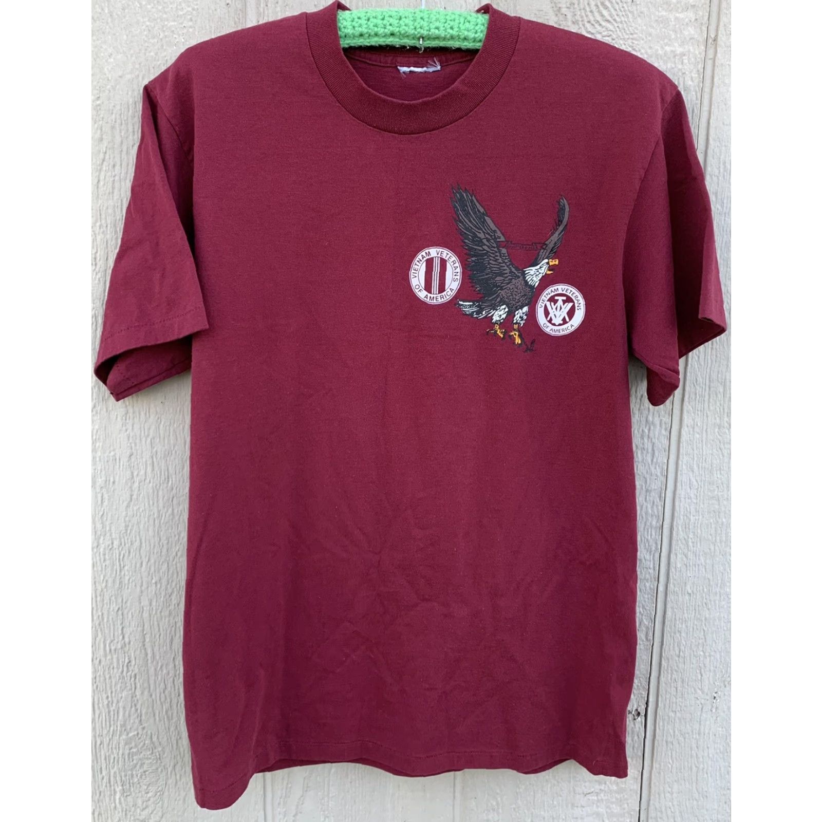 Vintage VINTAGE Vietnam Veterans of America t-shirt burgundy graphics single stitch L Men Crew Neck Short Sleeve Cotton Blend Gift Ready? Size US L / EU 52-54 / 3 - 2 Thumbnail
