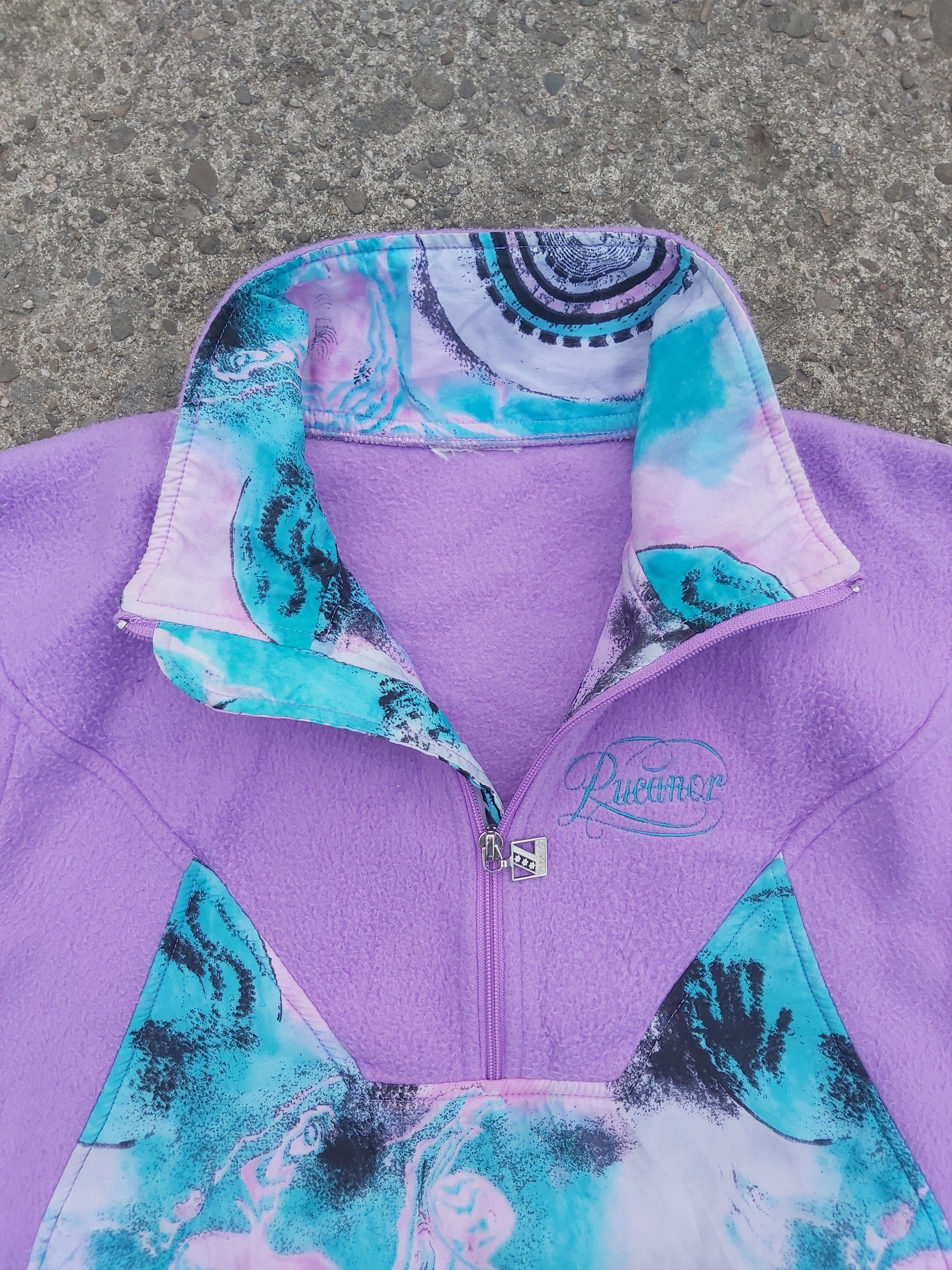 Vintage Vintage 80-90s RUCANOR Rare Fleece Sweater Anorak womens S/M Size M / US 6-8 / IT 42-44 - 8 Thumbnail