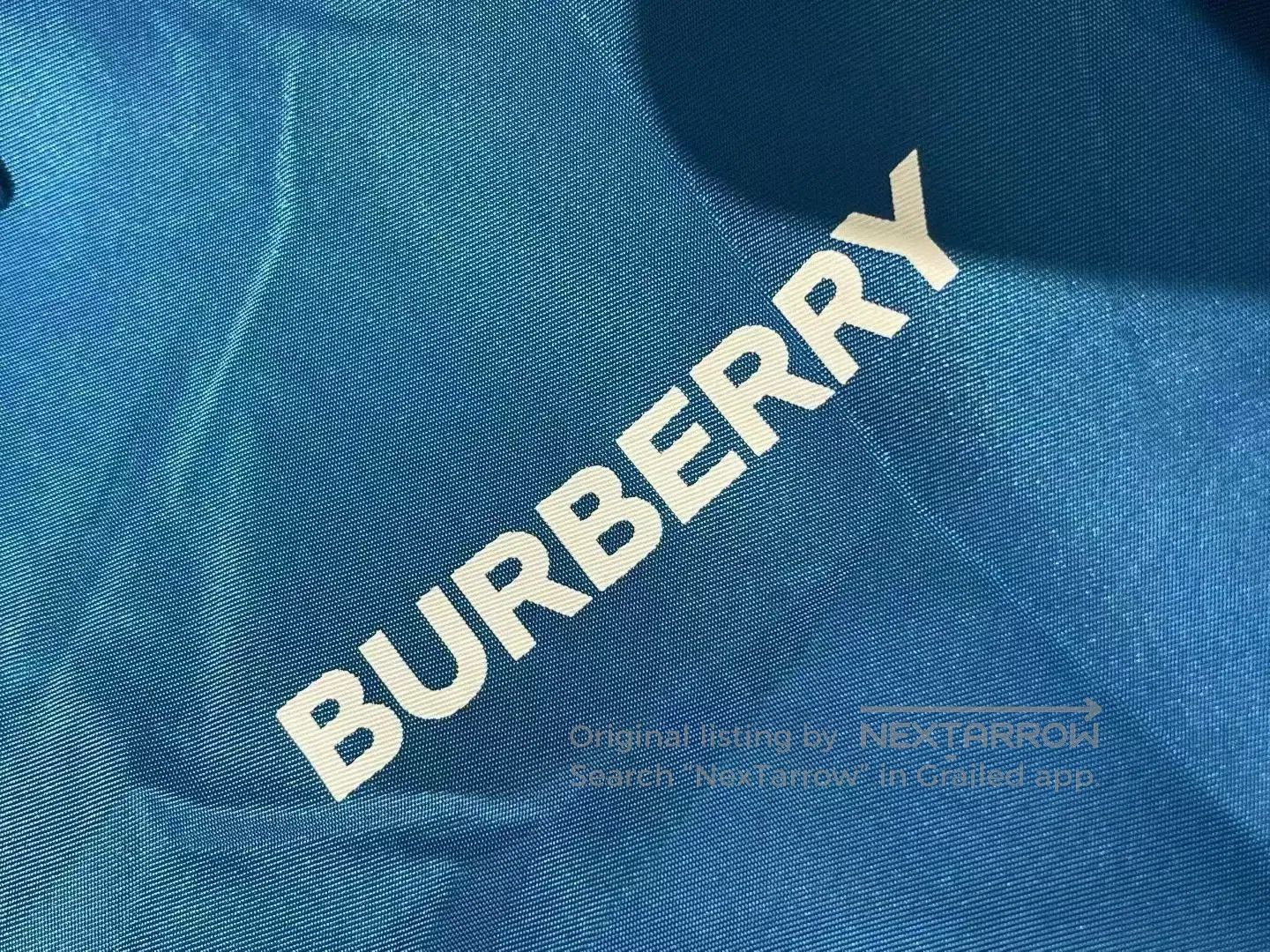 Burberry Burberry SS23 Logo Print Men's Blue Jacket. Size US L / EU 52-54 / 3 - 5 Thumbnail