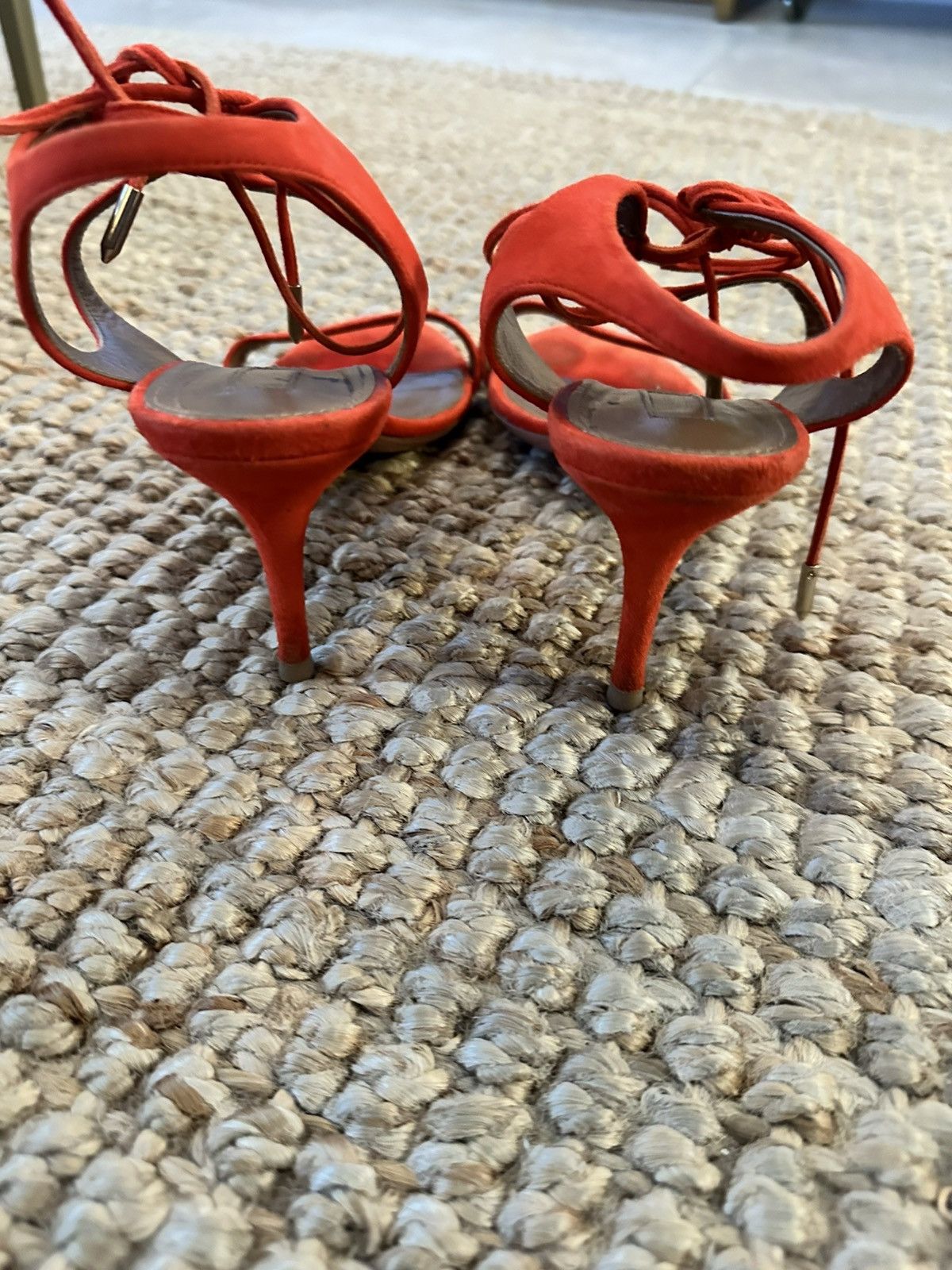 Aquazzura Aquazzura coral suede Strappy sandal ankle tie Size 39.5 Size US 9.5 / IT 39.5 - 6 Thumbnail