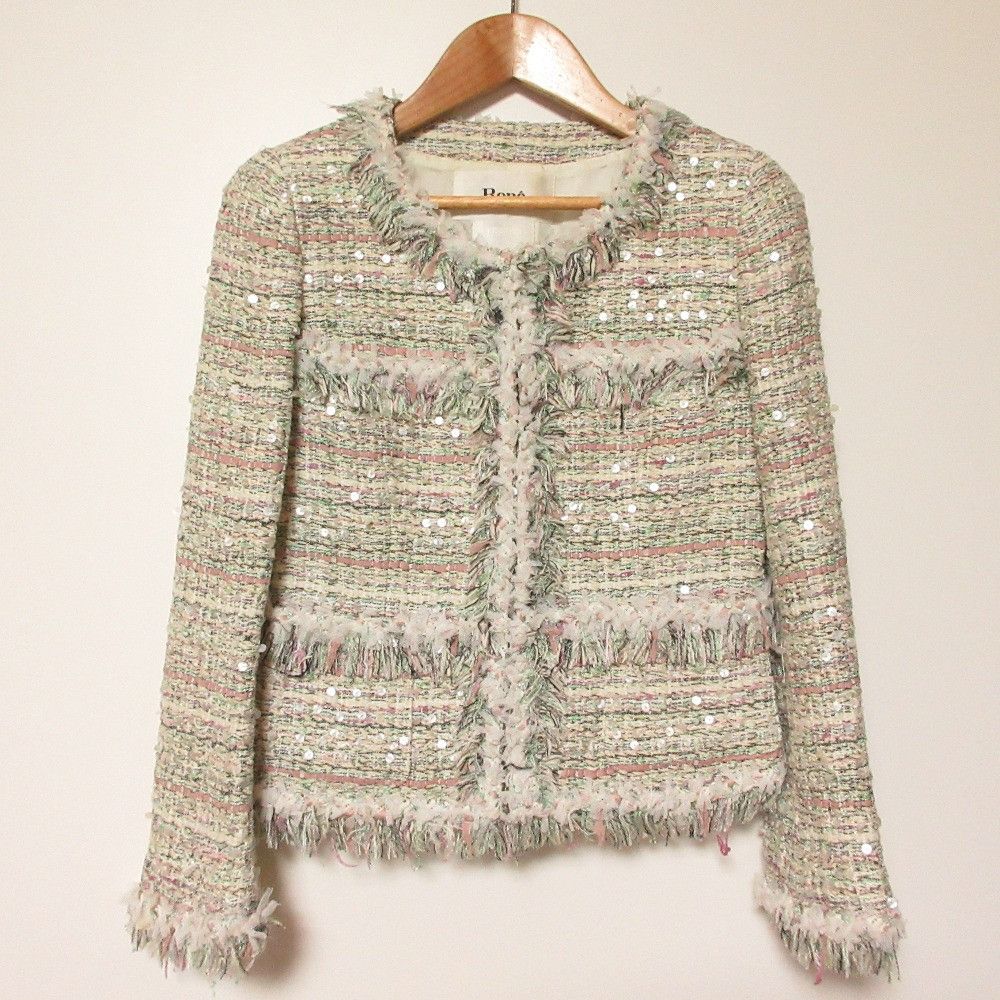 Other Other Rene Tweed Collarless Jacket Textile Outerwear DUTY FREE for USA Size ONE SIZE - 1 Thumbnail