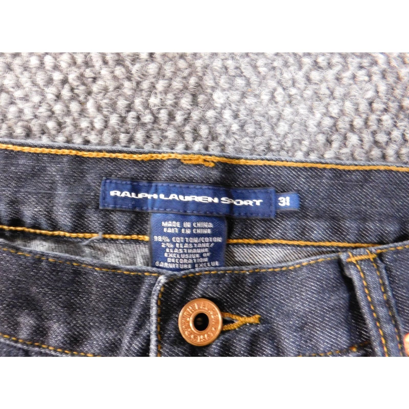 Polo Ralph Lauren Ralph Lauren Sport Jeans Womens Size 31 Blue Straight Denim Tight Fit 25in Inseam Comfort Zipper Regular Rise: N/A–ask if needed Size 24" / US 00 / IT 34 - 3 Thumbnail
