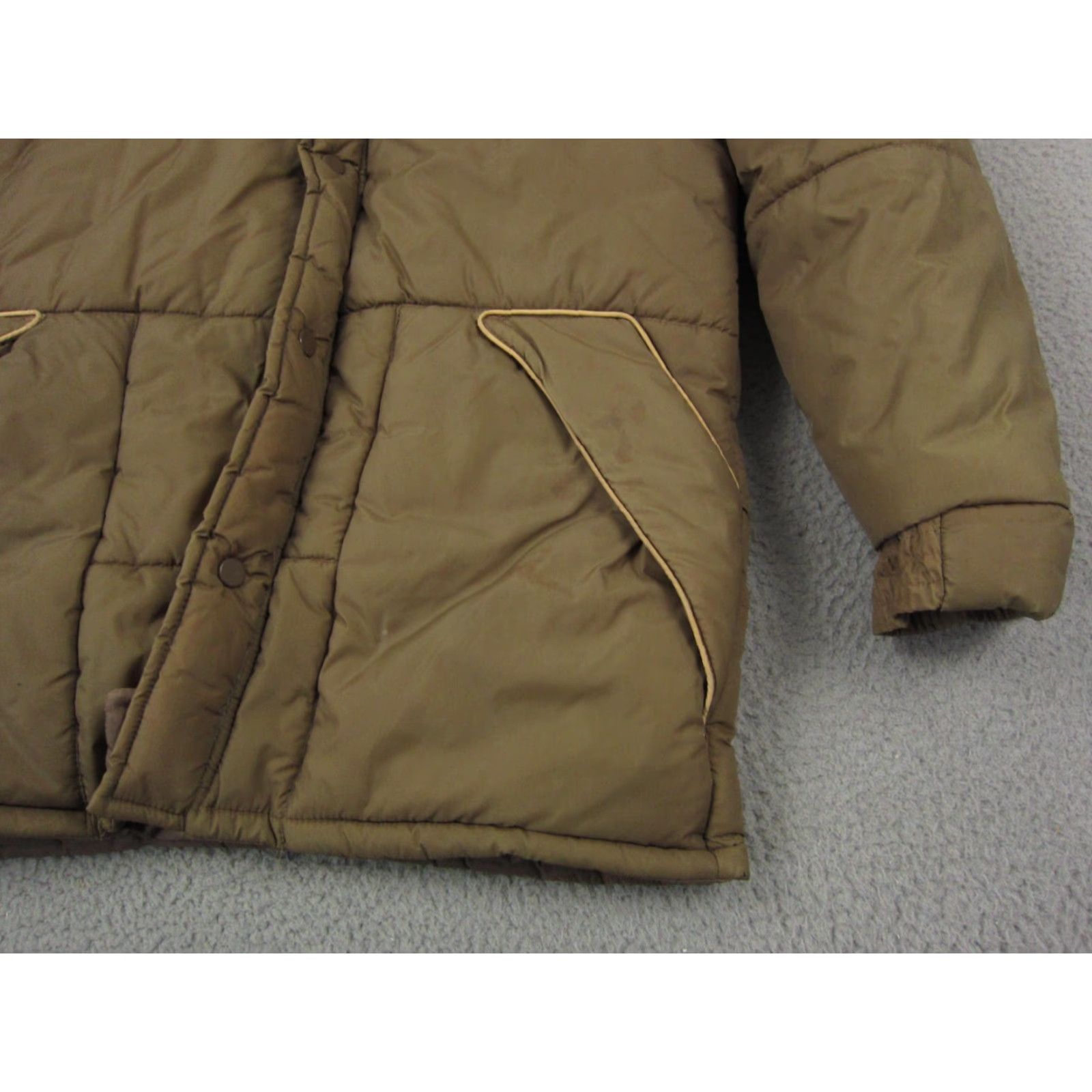 Vintage VINTAGE Pioneer Jacket Womens XL Brown 60s 70s Puffer Quilted Hooded Regular Long Sleeve Zip Coat Size XL / US 12-14 / IT 48-50 - 3 Thumbnail