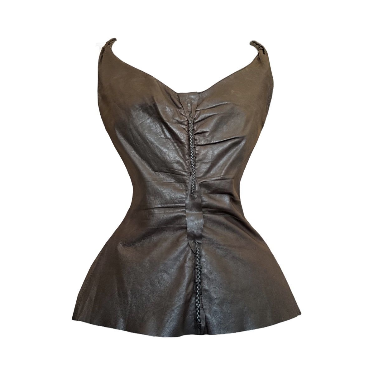 Gucci × Tom Ford Runway Gucci by Tom Ford brown leather top Size S / US 4 / IT 40 - 3 Thumbnail