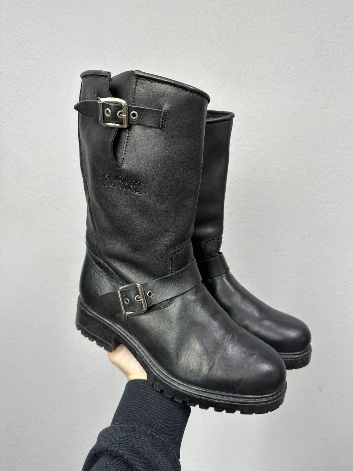 If Six Was Nine Vintage Italian AS 98 Rick Owens Style Leather Biker Boots Size US 8 / EU 41 - 13 Thumbnail