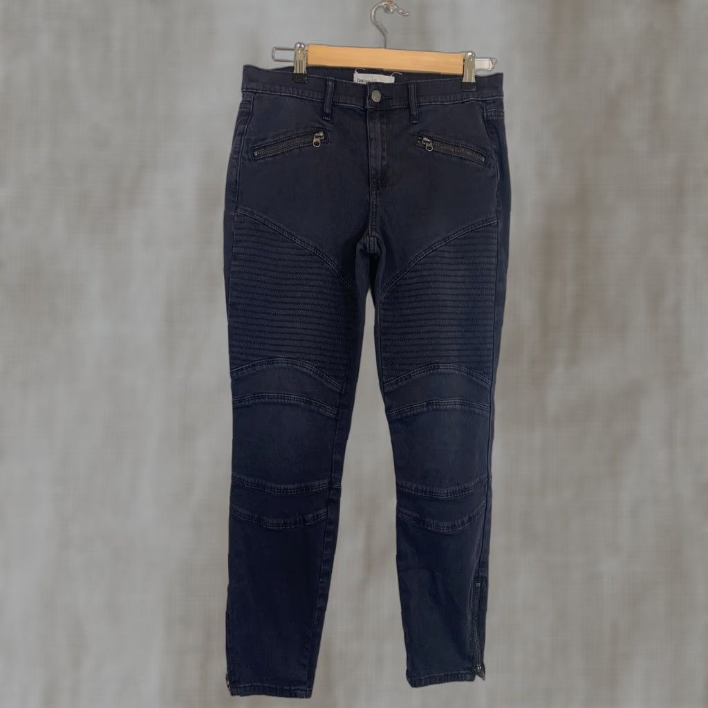 Gap VINTAGE Gap Womens Jeans Skinny Black Moto Denim Pockets Zipper 29 Size 29" - 1 Thumbnail