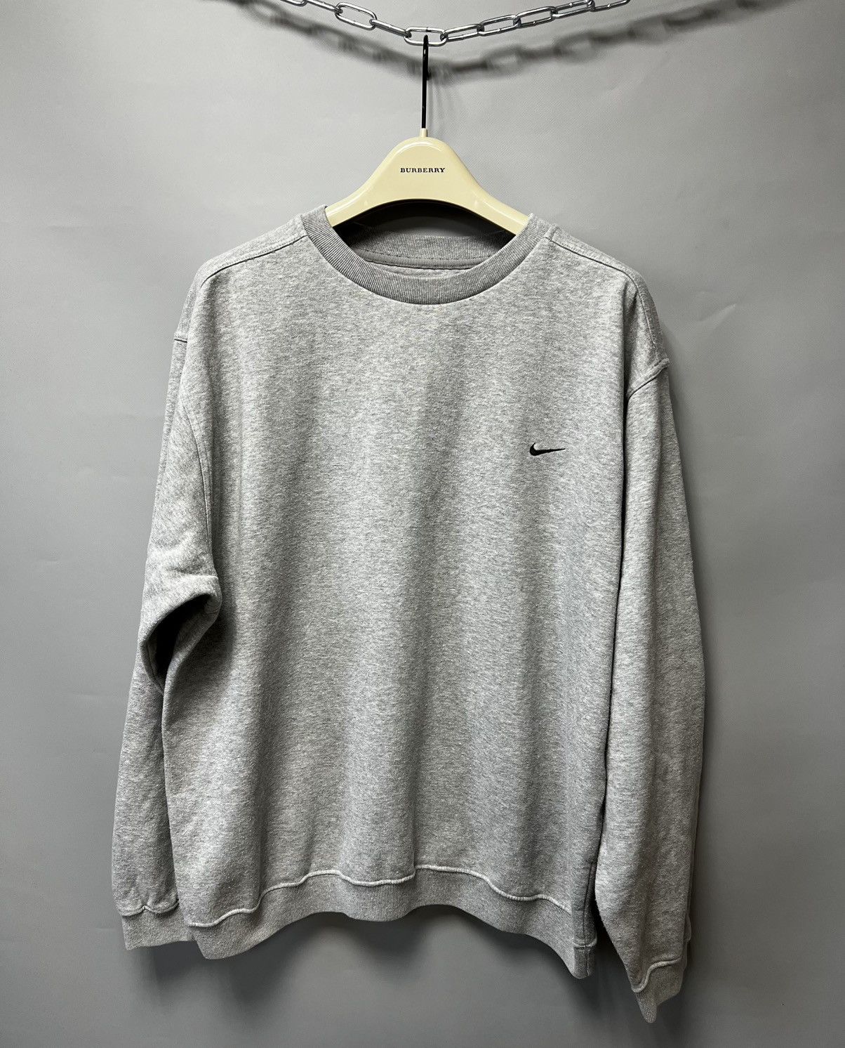 Nike × Vintage Vintage Nike sweatshirt y2k grey size M Size US M / EU 48-50 / 2 - 1 Thumbnail