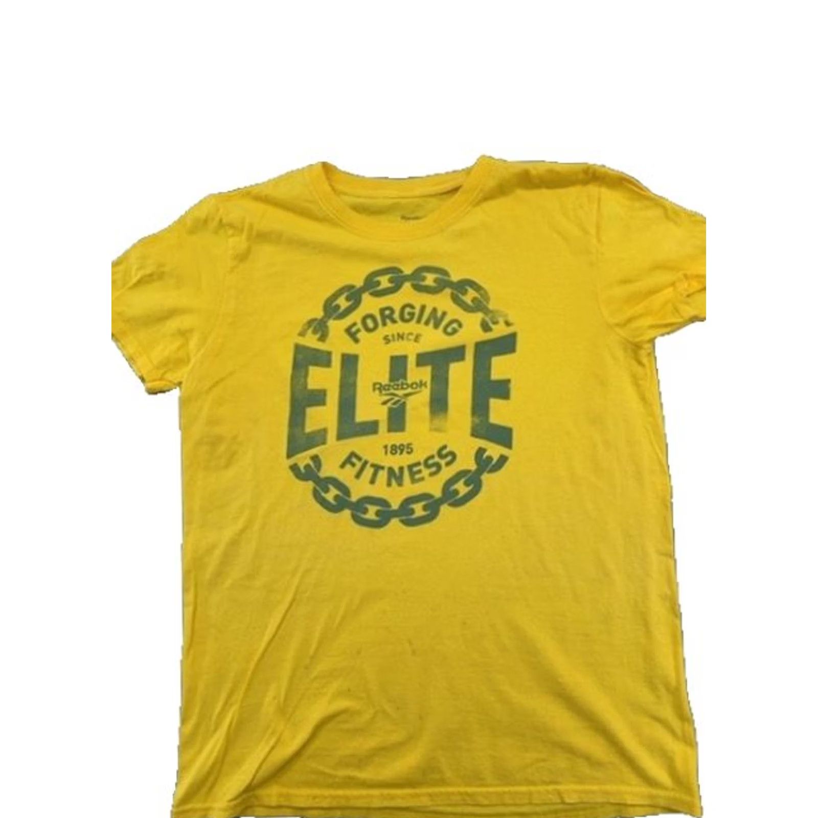 Reebok Reebok CrossFit Yellow Cotton T-Shirt M Short Sleeve Round Neck Mens Shirt Apparel Size US M / EU 48-50 / 2 - 2 Thumbnail
