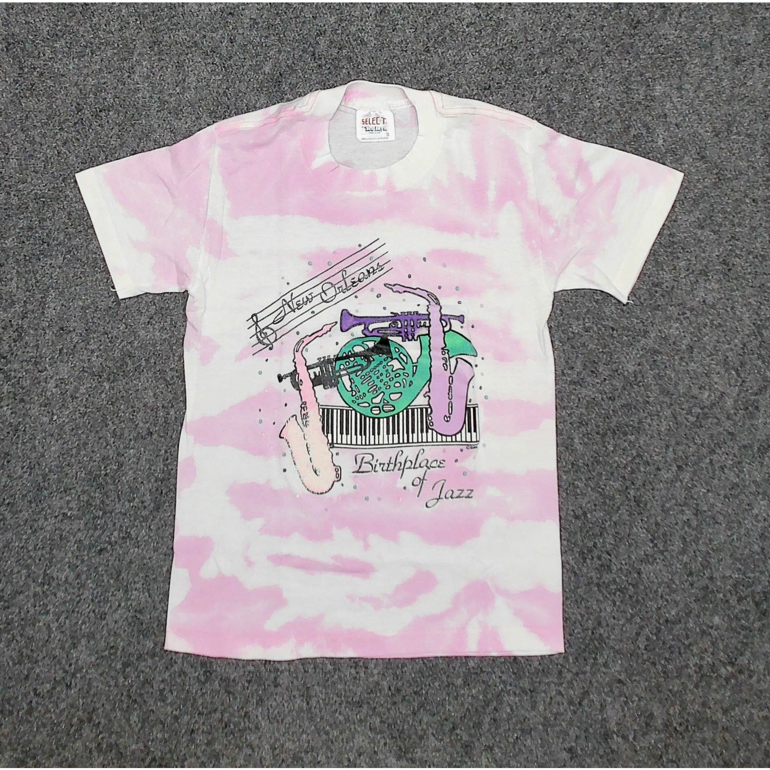 TEE JAYS 80s Tee Jays Single Stitch Pink Tie Dye Jazz Tee XS Size S / US 4 / IT 40 - 3 Thumbnail