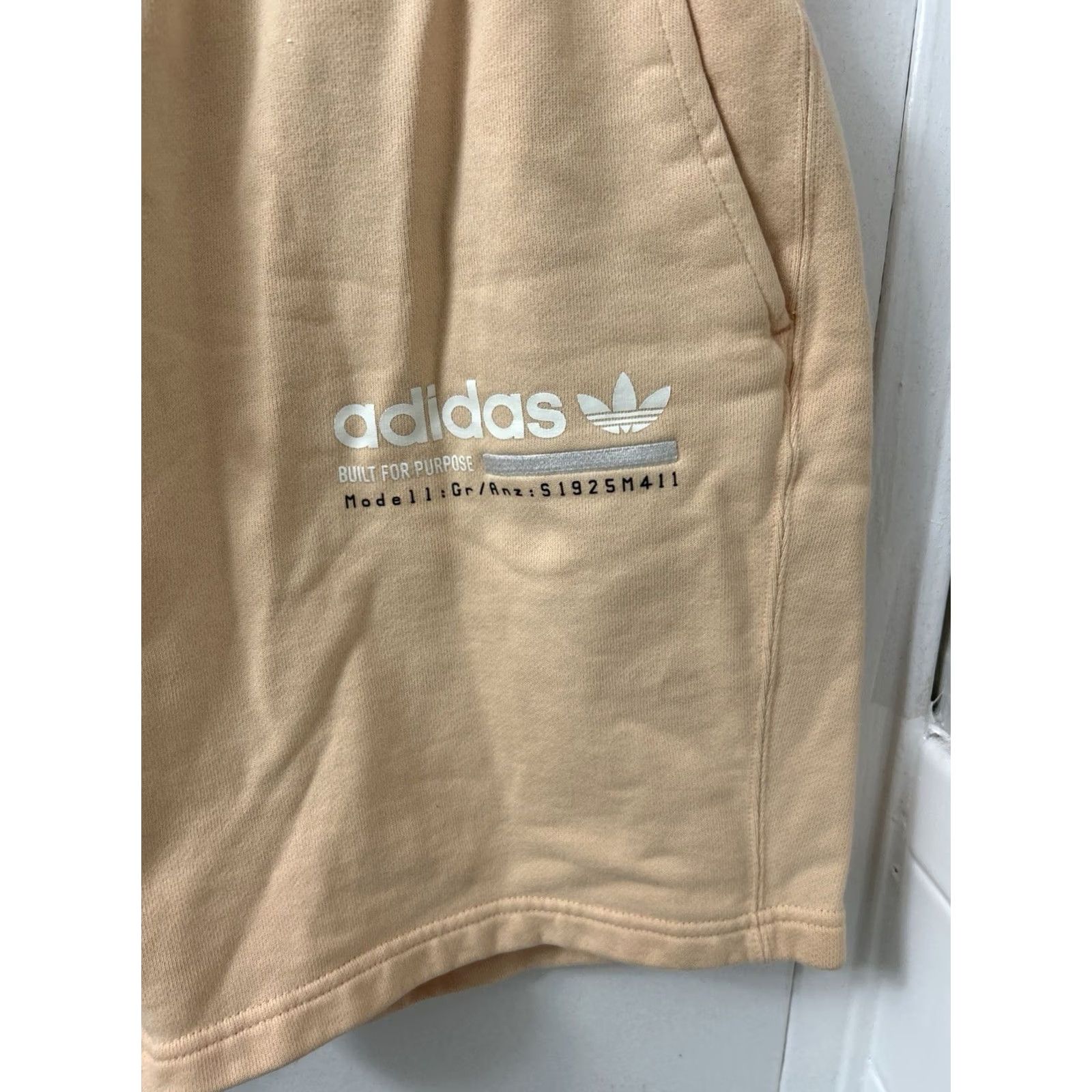 Adidas Adidas Originals Sweat Shorts Mens M Peach Orange Built For Purpose Cotton Short Size US 31 - 3 Thumbnail