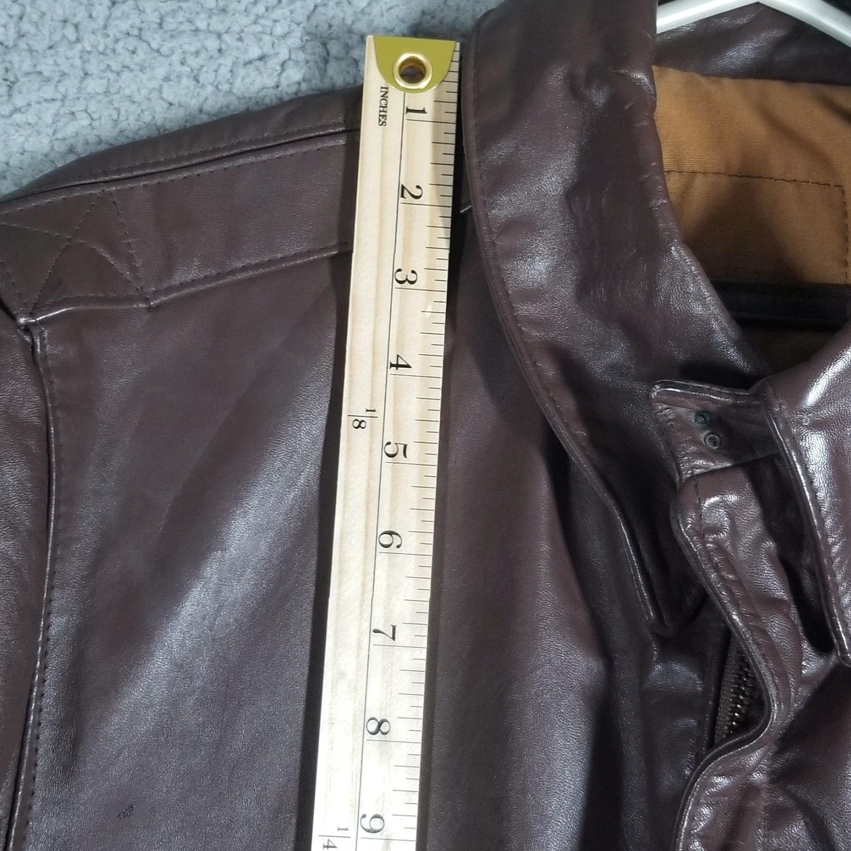 Industrie Flight Apparel Industries Type A-2 Leather Jacket Bomber Jacket Men M Brown USA Army 80's Air Force Zip Front Pockets Lined Short Length Size US M / EU 48-50 / 2 - 4 Thumbnail