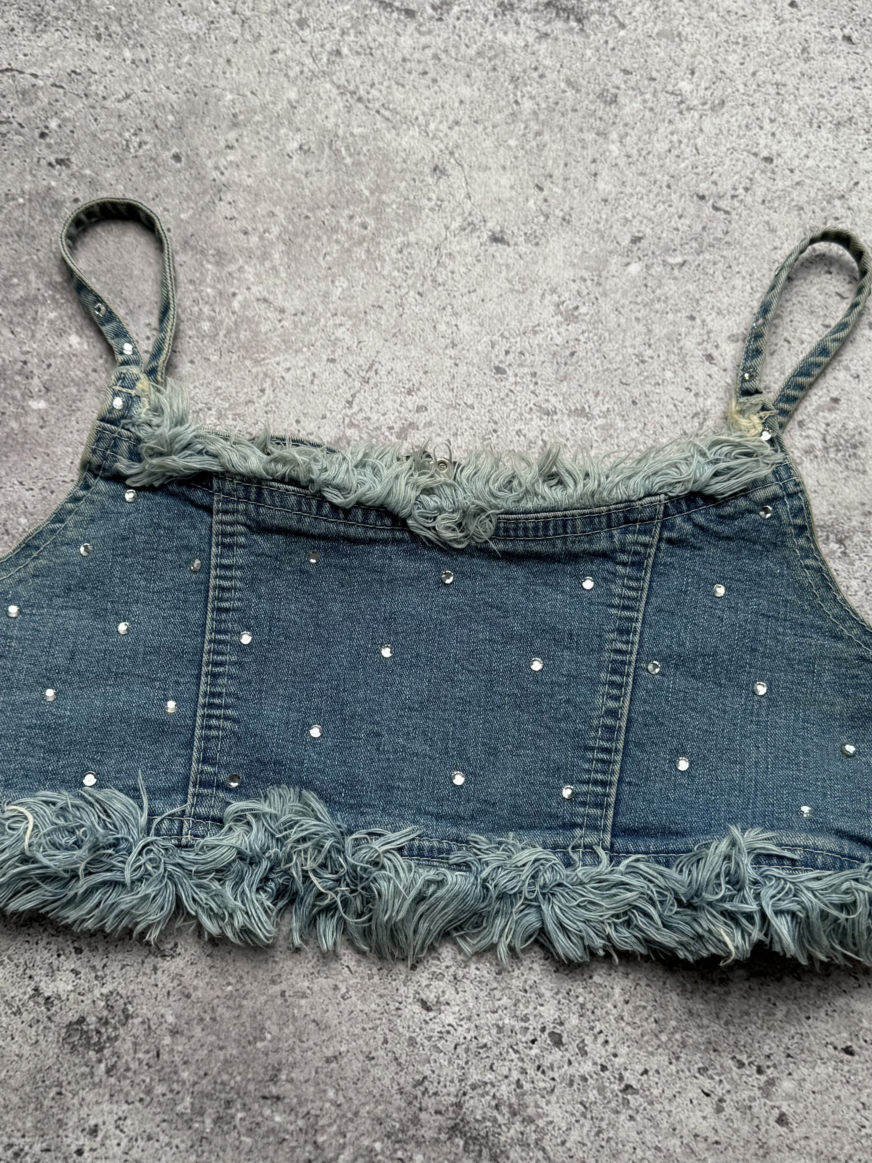 Vintage Vintage Denim Crop Top C20 Size XS / US 0-2 / IT 36-38 - 2 Thumbnail