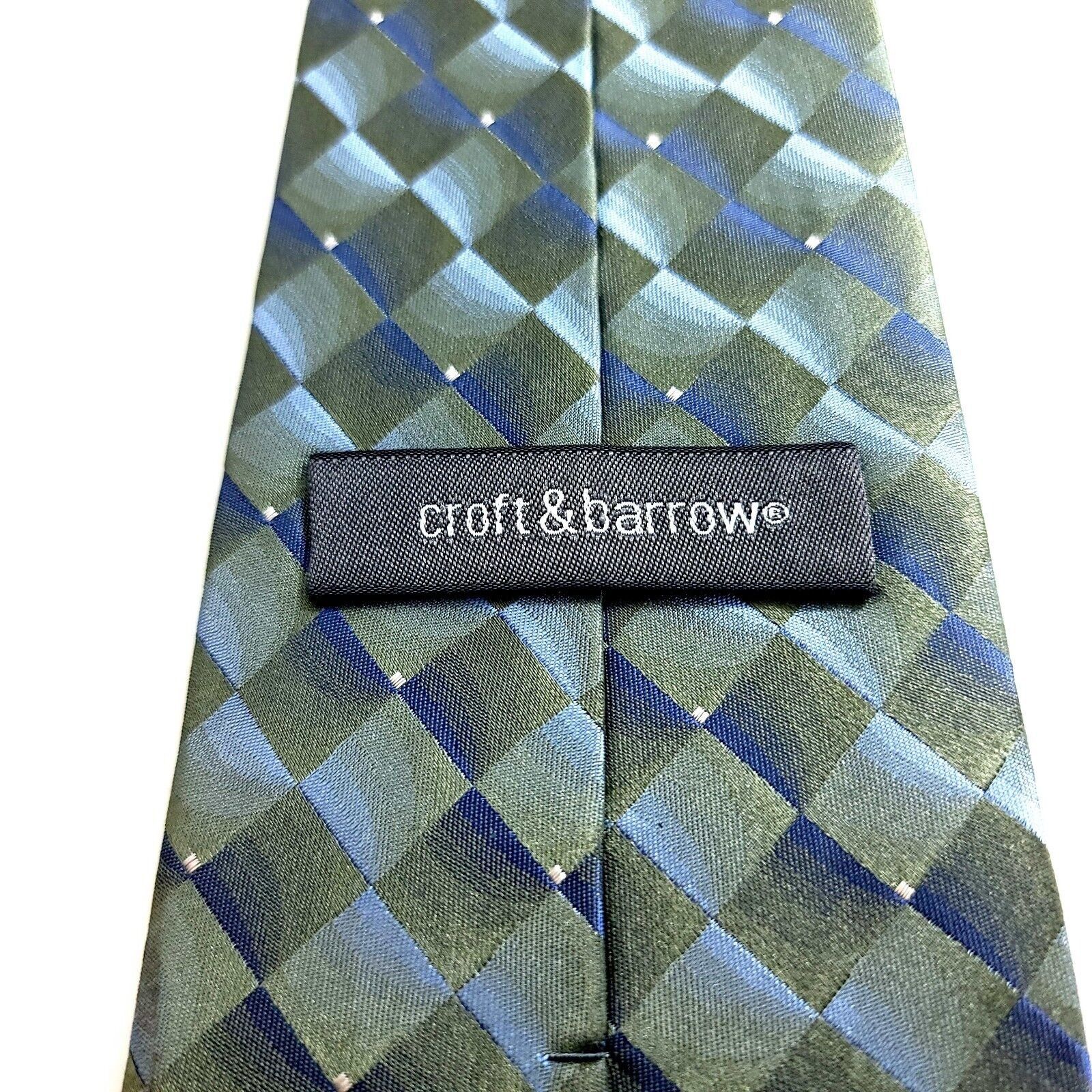Croft & Barrow Croft & Barrow Woven Green Blue Checker Pattern Stain Resist Size ONE SIZE - 3 Thumbnail
