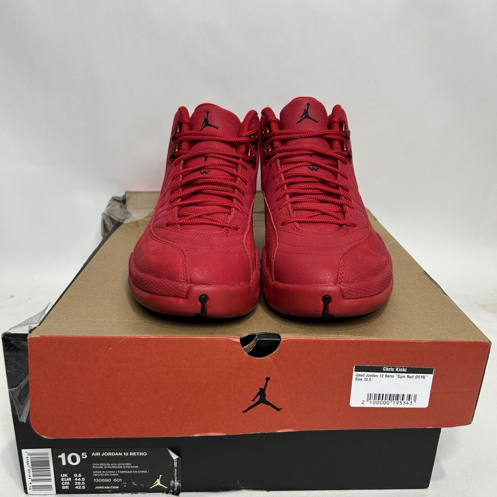Nike Nike Air Jordan 12 Retro OG “Gym Red/Triple Red” Size US 10.5 / EU 43-44 - 2 Thumbnail