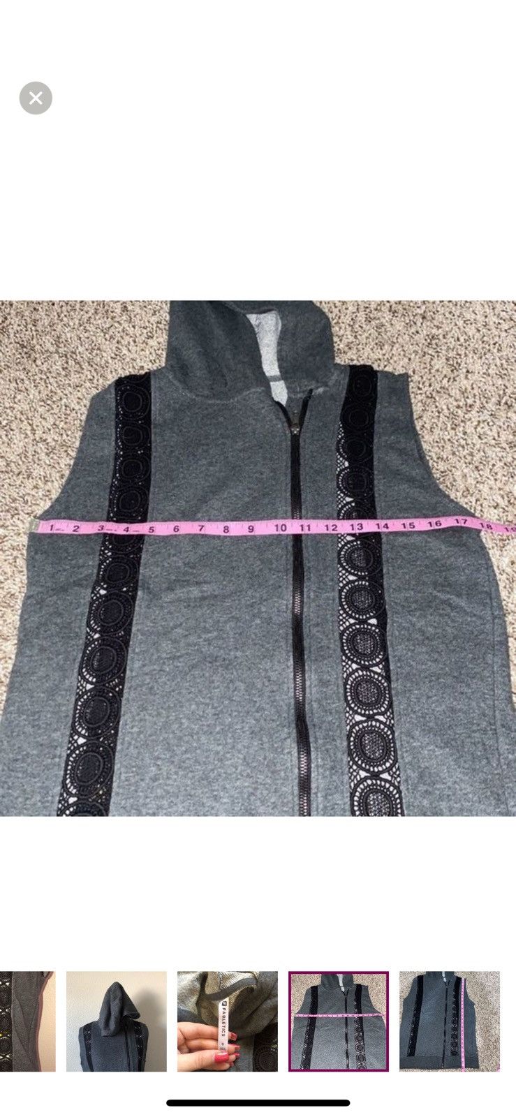 Fabletics Fabletics small sage grey hoodie vest Size S / US 4 / IT 40 - 3 Thumbnail
