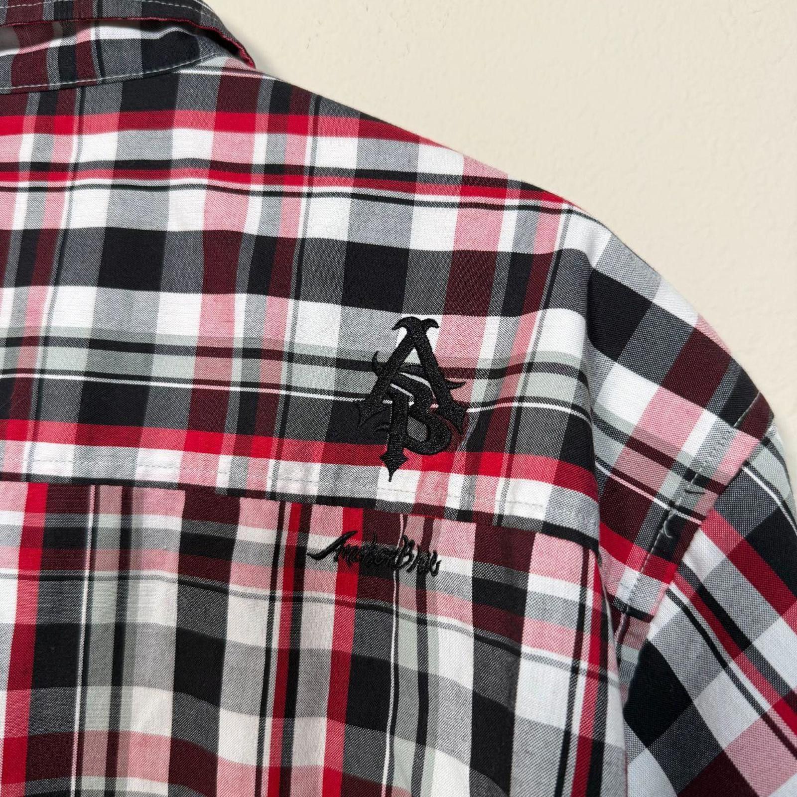 Anchor Blue Anchor Blue Shirt Men's XL Black Red Y2K Vintage Plaid Size US XL / EU 56 / 4 - 5 Thumbnail
