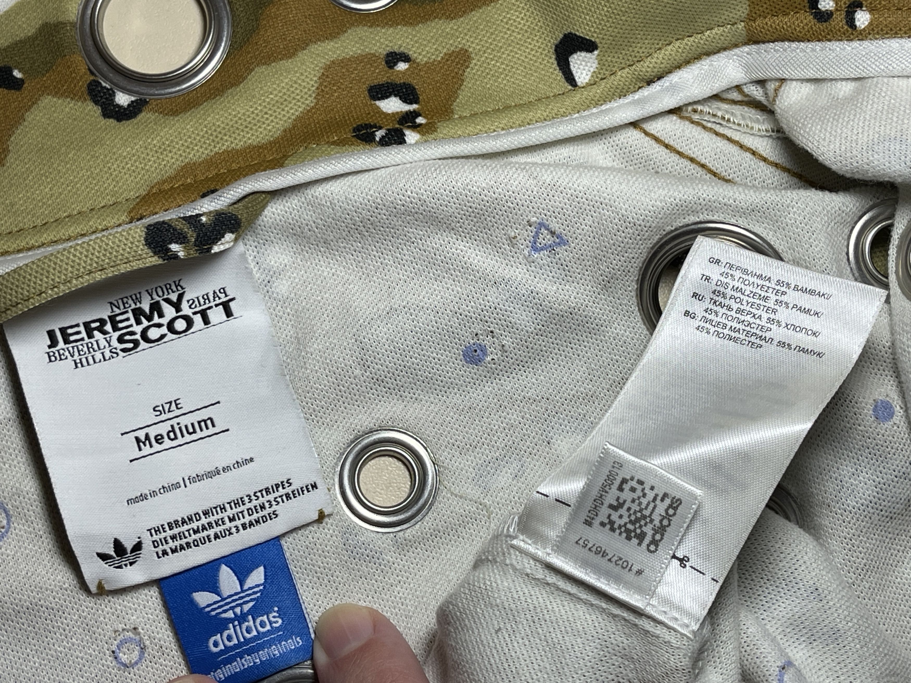 Adidas × Jeremy Scott Adidas Jeremy Scott Jacket Camo Firebird crystal hole O27142 Size US M / EU 48-50 / 2 - 7 Thumbnail