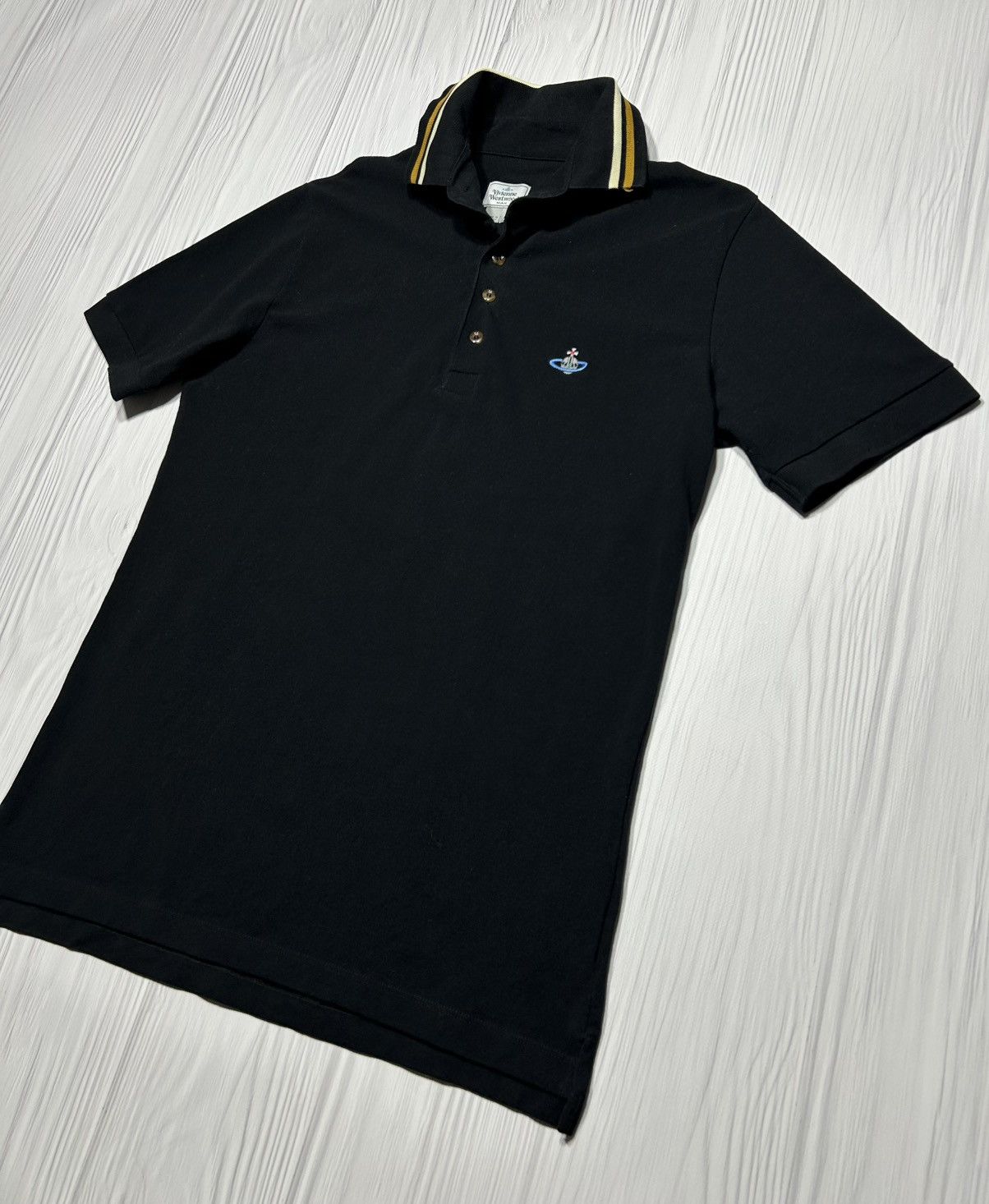 Vivienne Westwood Vivienne Westwood Black Polo T-Shirt Size L Size US L / EU 52-54 / 3 - 2 Thumbnail