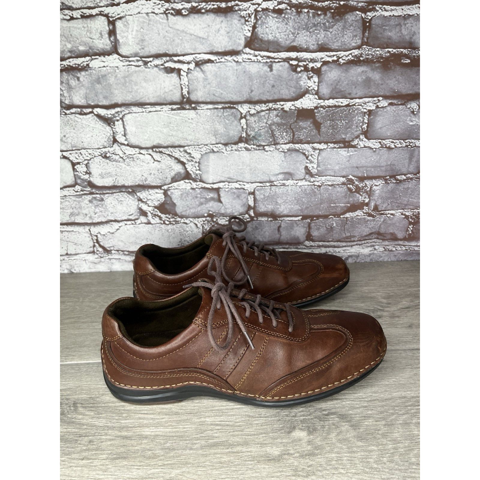 Rockport Rockport K52456 Brown Leather Casual Lace Up Casual Sneakers Size US 9 / EU 42 - 11 Thumbnail
