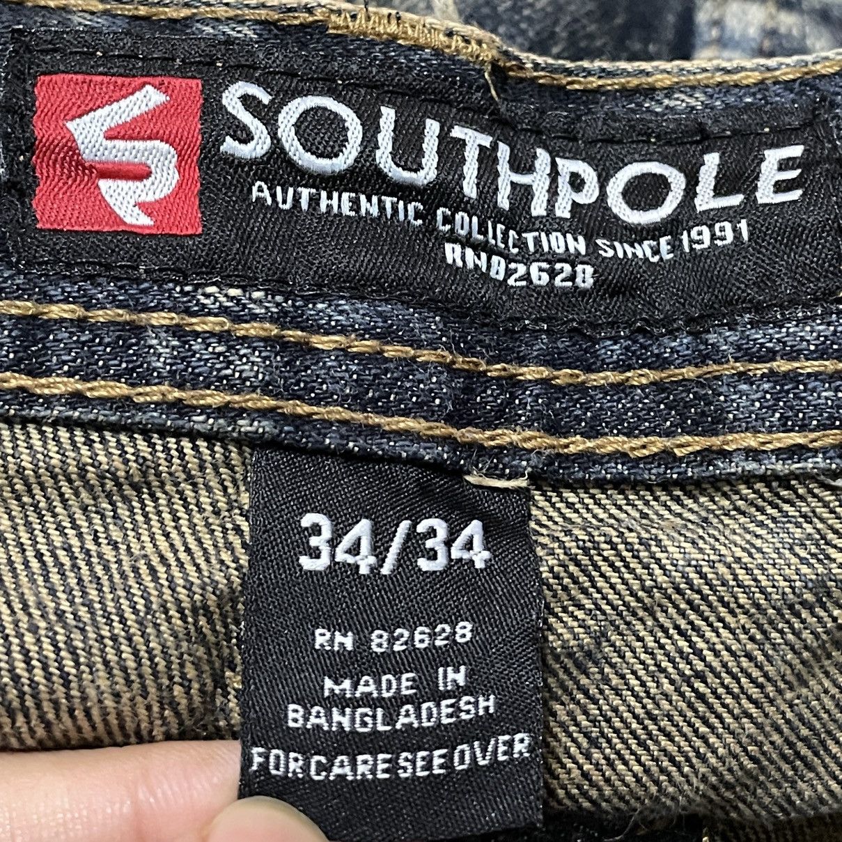 Southpole Rare Design Vintage Brand South Pole Distressed Jeans 2000s Size US 34 / EU 50 - 10 Thumbnail
