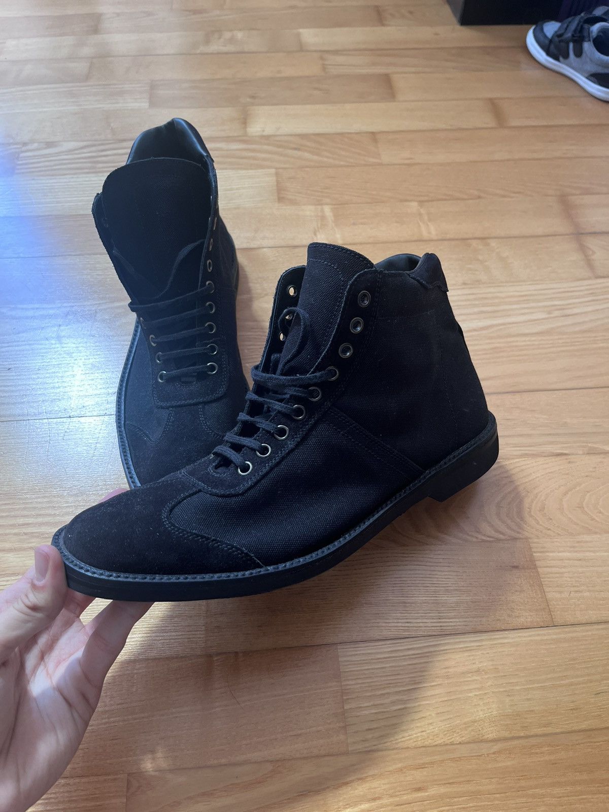 Jil Sander Jil Sander Black Suede and Canvas Boots Size US 9 / EU 42 - 1 Thumbnail