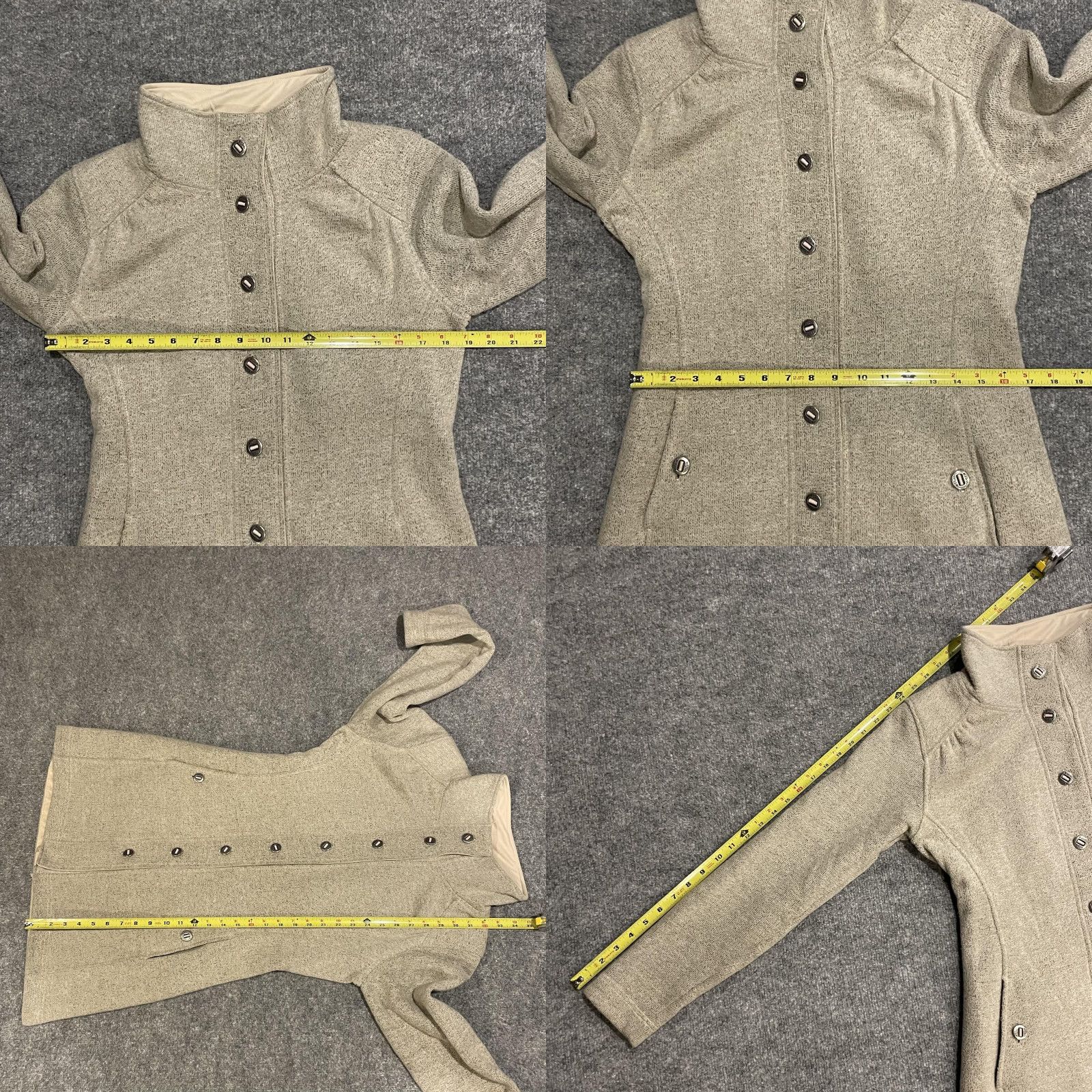 Vintage Kuhl Savina Sweater Jacket Womens Small Beige Alfpaca Fleece Long Coat Size S / US 4 / IT 40 - 8 Thumbnail