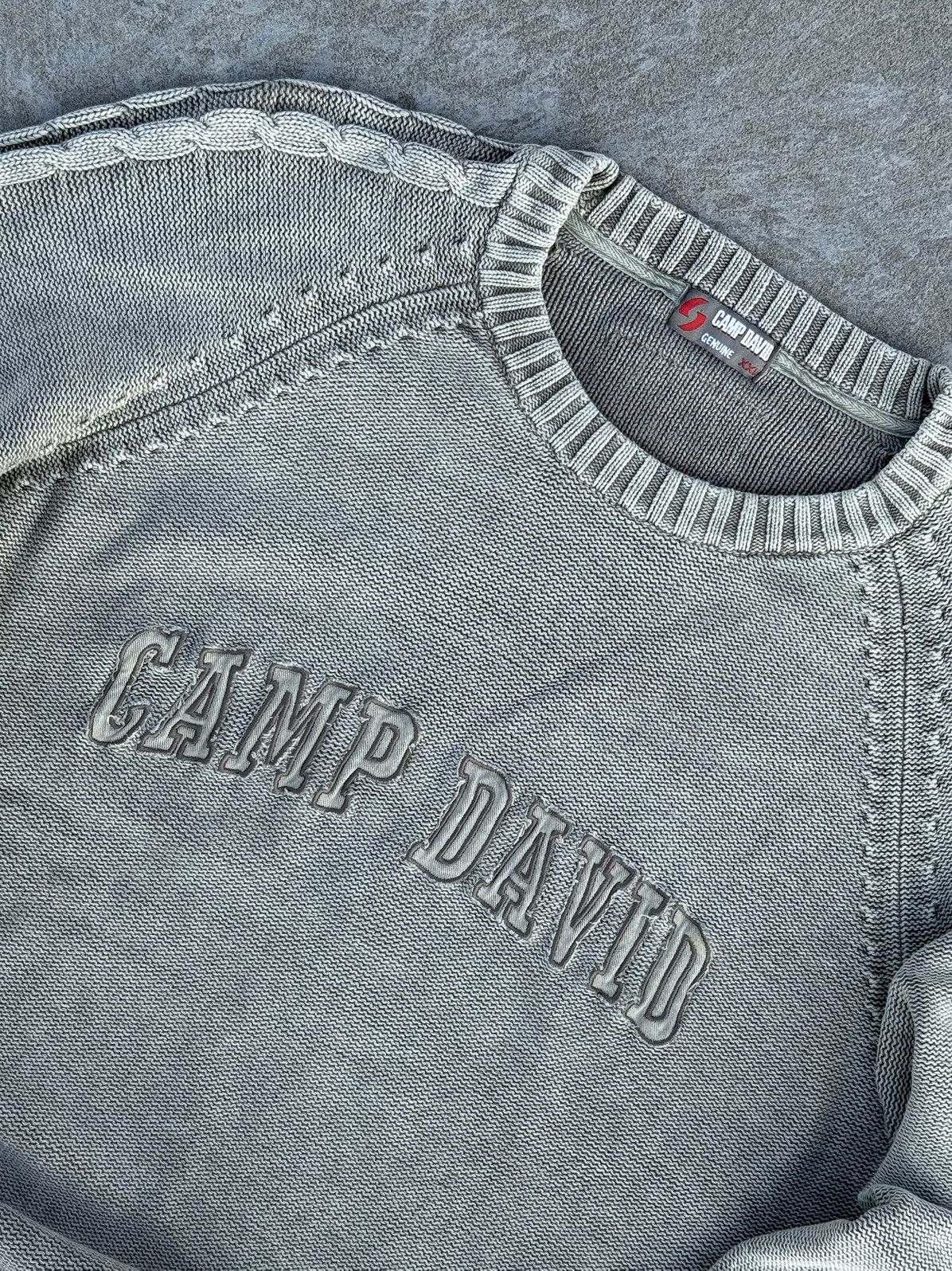 Japanese Brand Archive Camp David Y2K Washed Japanese Khaki Knit Sweater Size US L / EU 52-54 / 3 - 4 Thumbnail