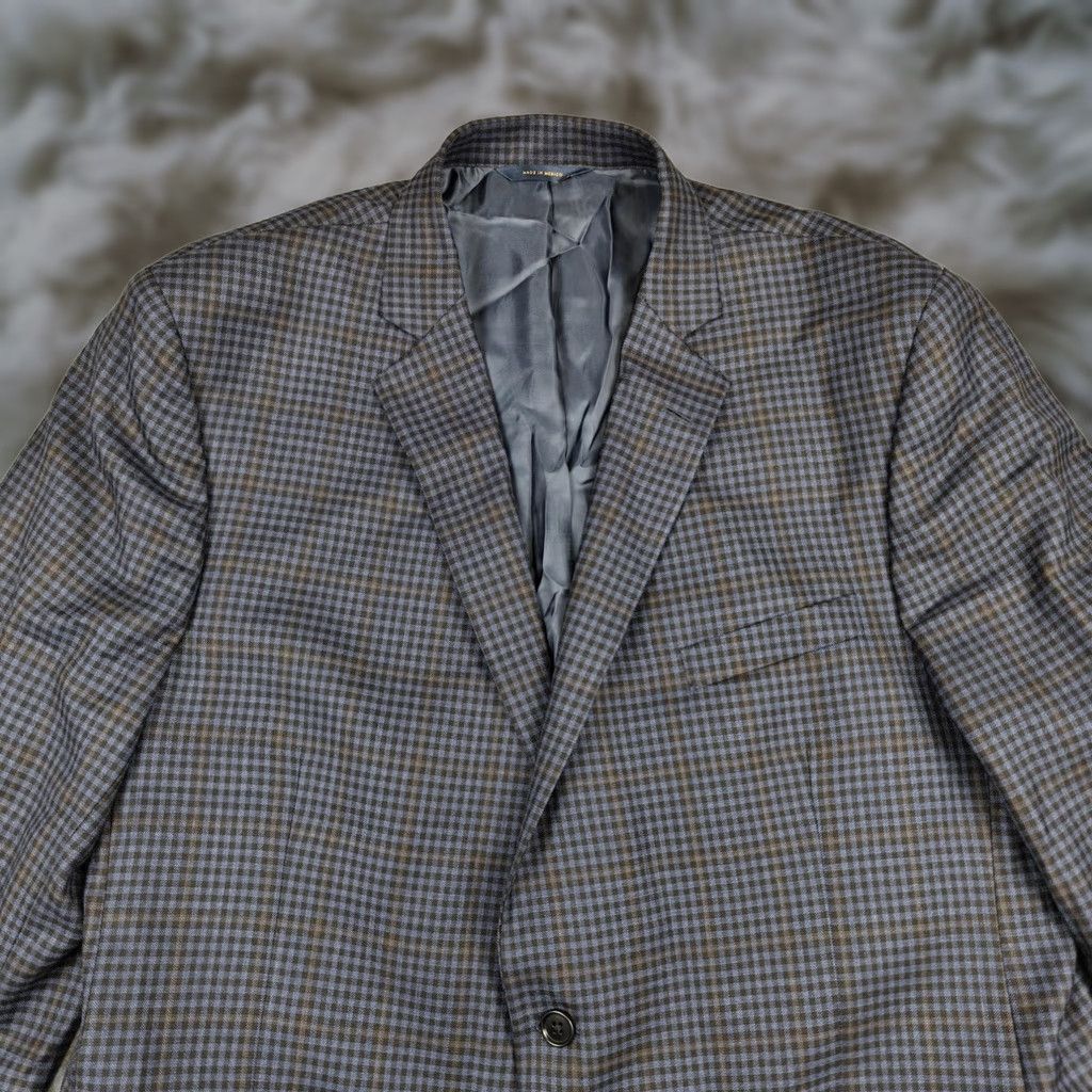 Brooks Brothers Brooks Brothers Blazer Mens 48R Blue Check Lambswool Regent Fit Sport Coat Jacket Coat Size 48R - 1 Thumbnail