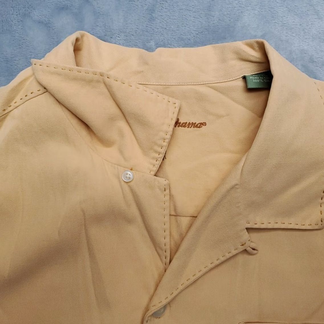 Tommy Bahama Tommy Bahama Shirt Mens XL Orange 100% Silk Twill Camp Short Sleeve Casual Beach Shirt Size US XL / EU 56 / 4 - 5 Thumbnail