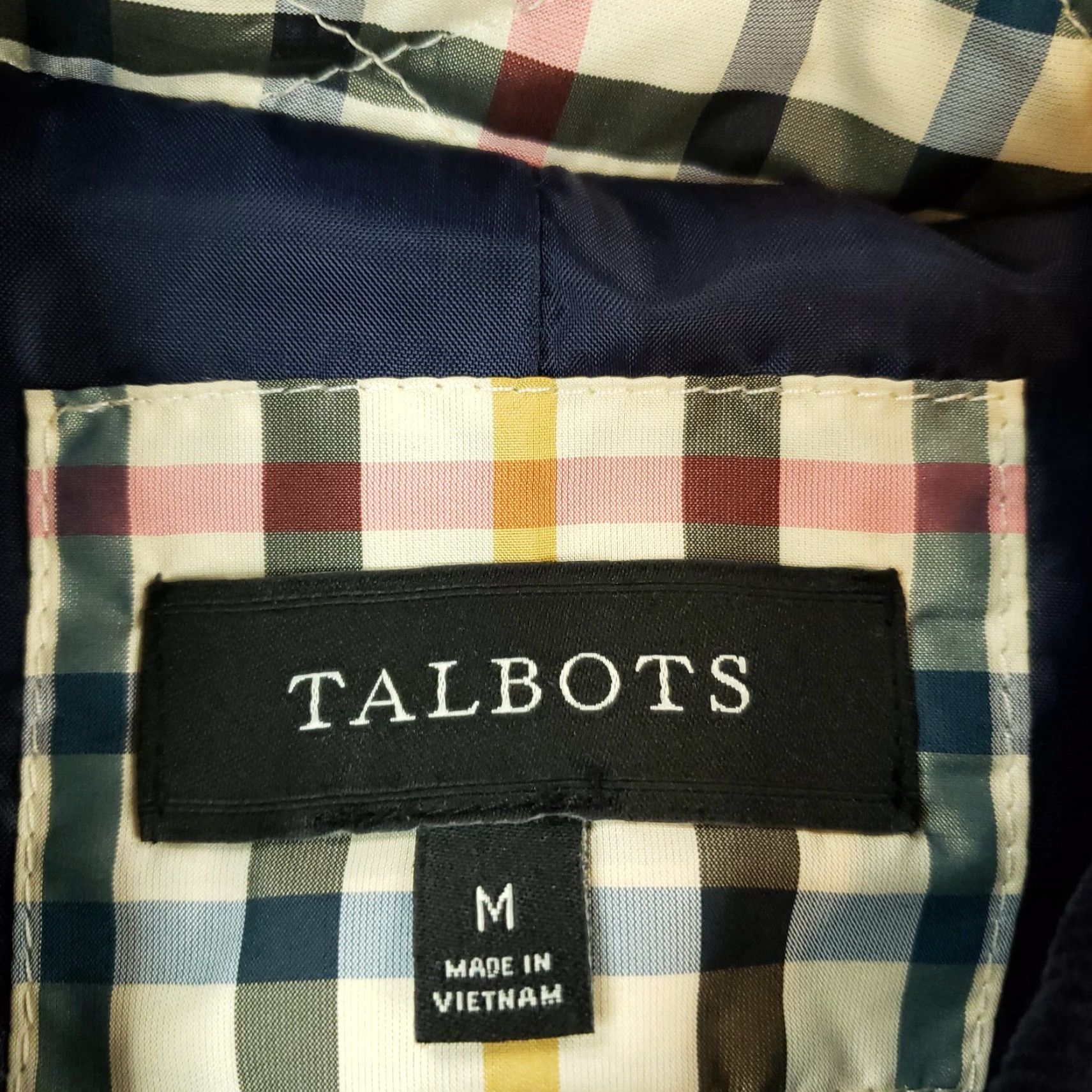 Talbots Talbots Coat Womens Medium White Blue Pink Yellow Plaid Pockets Lined Jacket Size M / US 6-8 / IT 42-44 - 5 Thumbnail