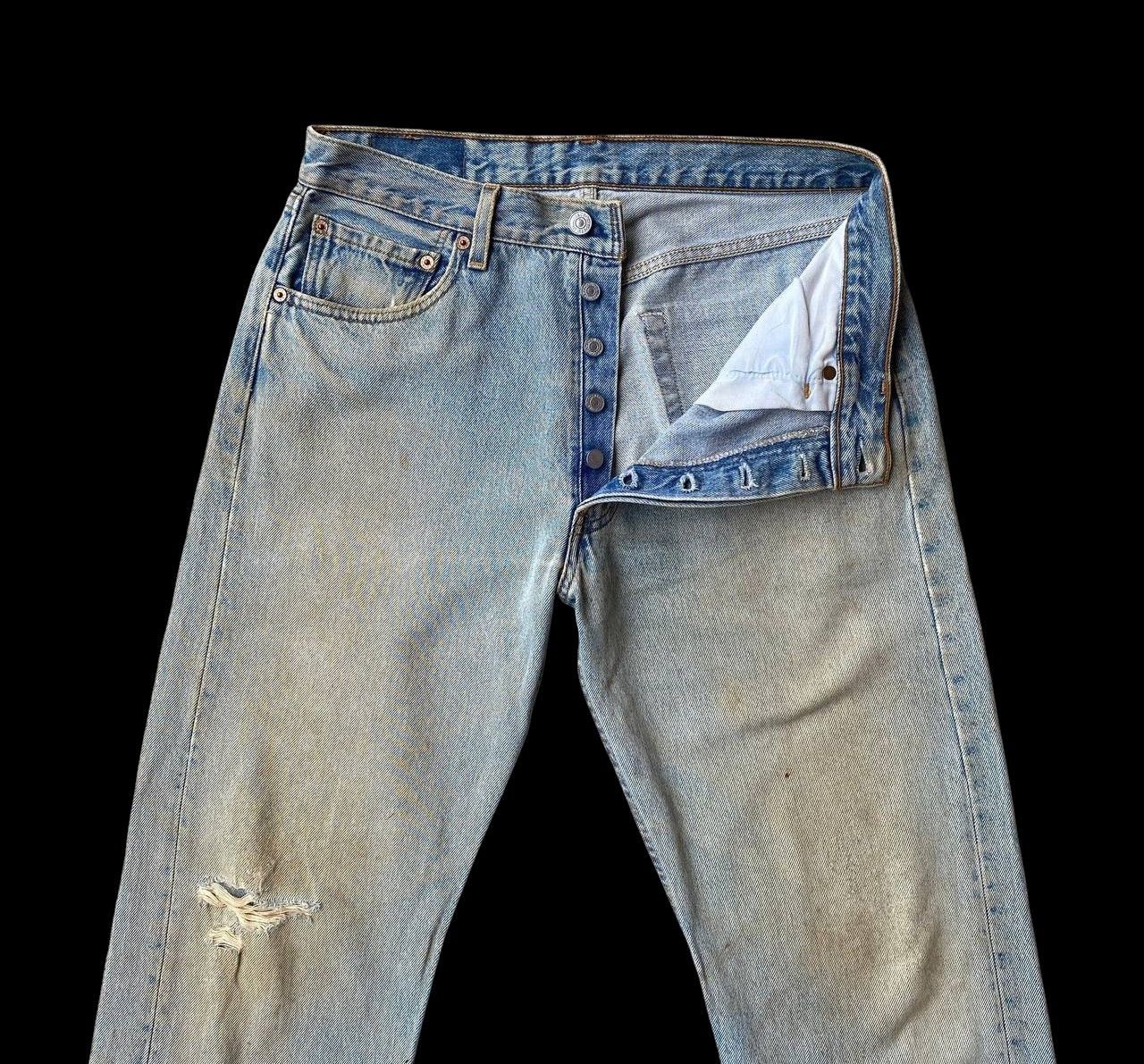 Levi's Vintage Clothing VINTAGE 00S LEVIS 501 DISTRESSED DENIM W32X29"(J09-03) Size US 32 / EU 48 - 6 Thumbnail