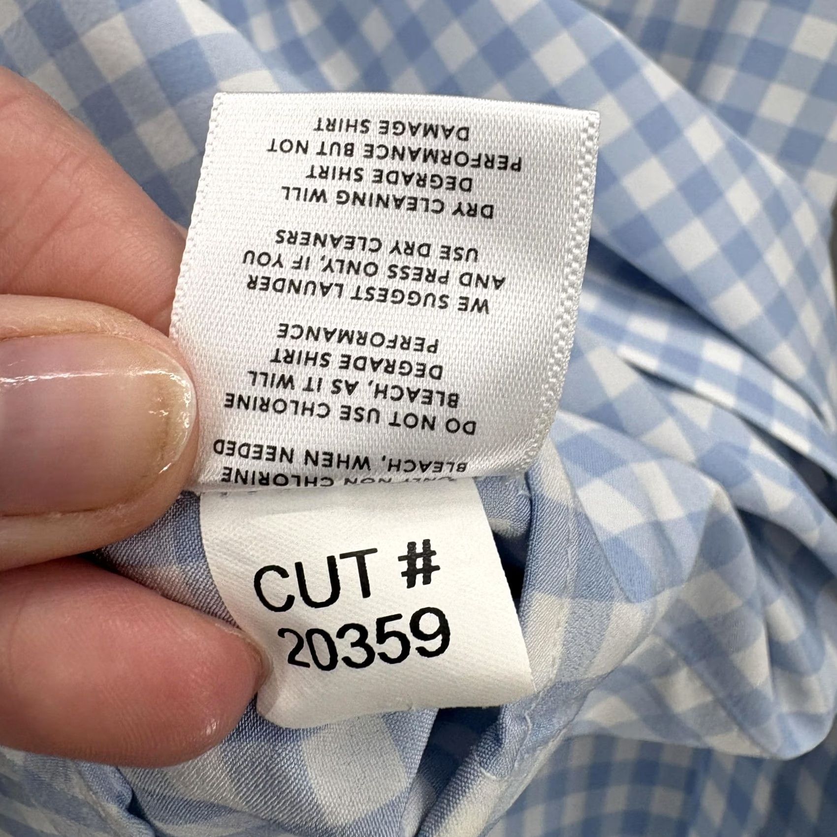 Mizzen+Main Mizzen+Main Leeward Shirt Mens 2XL Blue Gingham Trim Fit Wrinkle Free Stretch Size US XXL / EU 58 / 5 - 6 Thumbnail