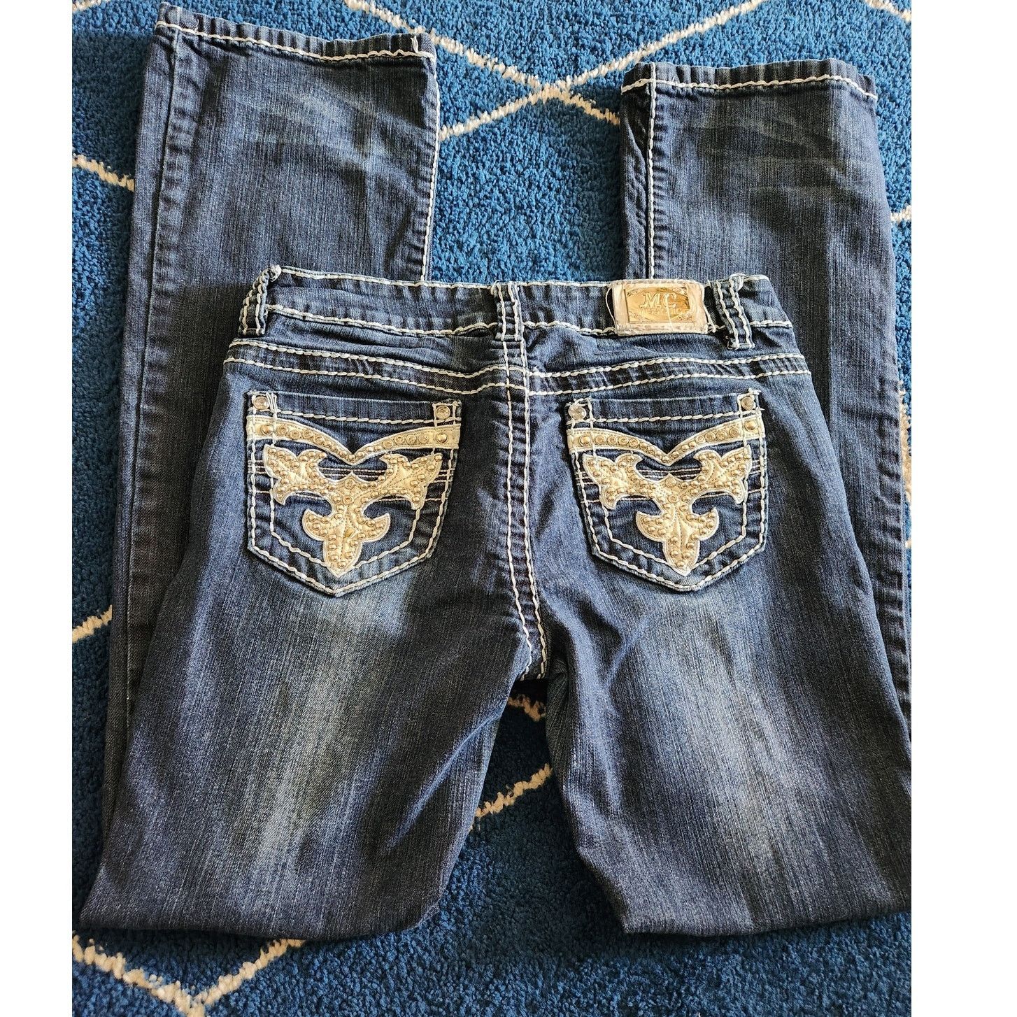Other Miss Chic Women's Embellished Dark Wash Denim Jeans-9 Size 30" / US 8 / IT 44 - 1 Thumbnail