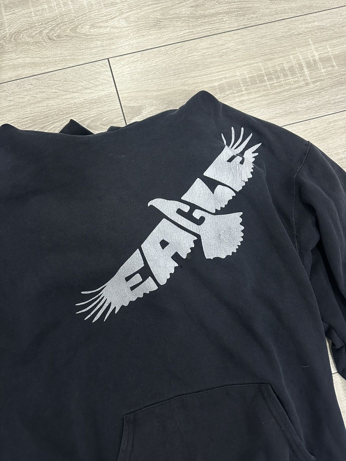 Fruit Of The Loom Fruit of the Loom Vintage Boxy Fit Y2K Hoodie Distressed Size US XL / EU 56 / 4 - 3 Thumbnail