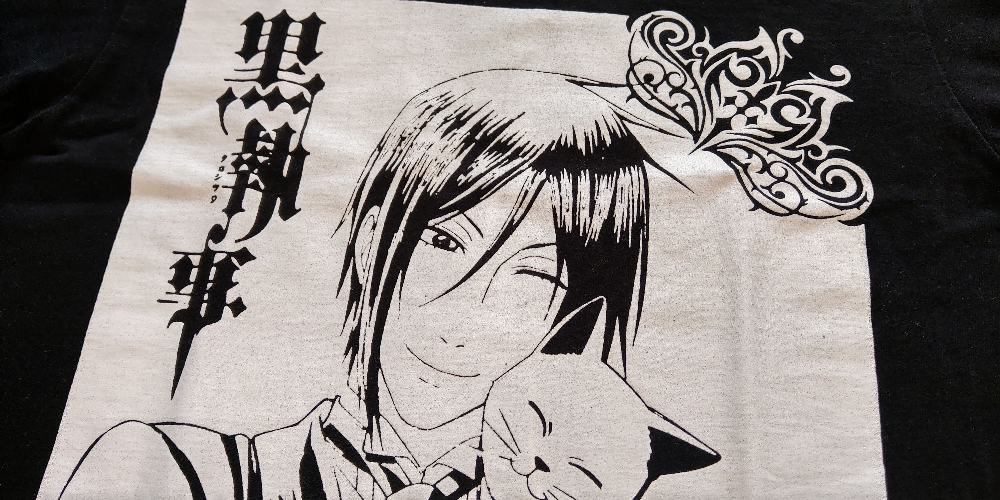 Anime Black Butler Shirt Rare Anime tee Goth alt emo Size US M / EU 48-50 / 2 - 4 Thumbnail