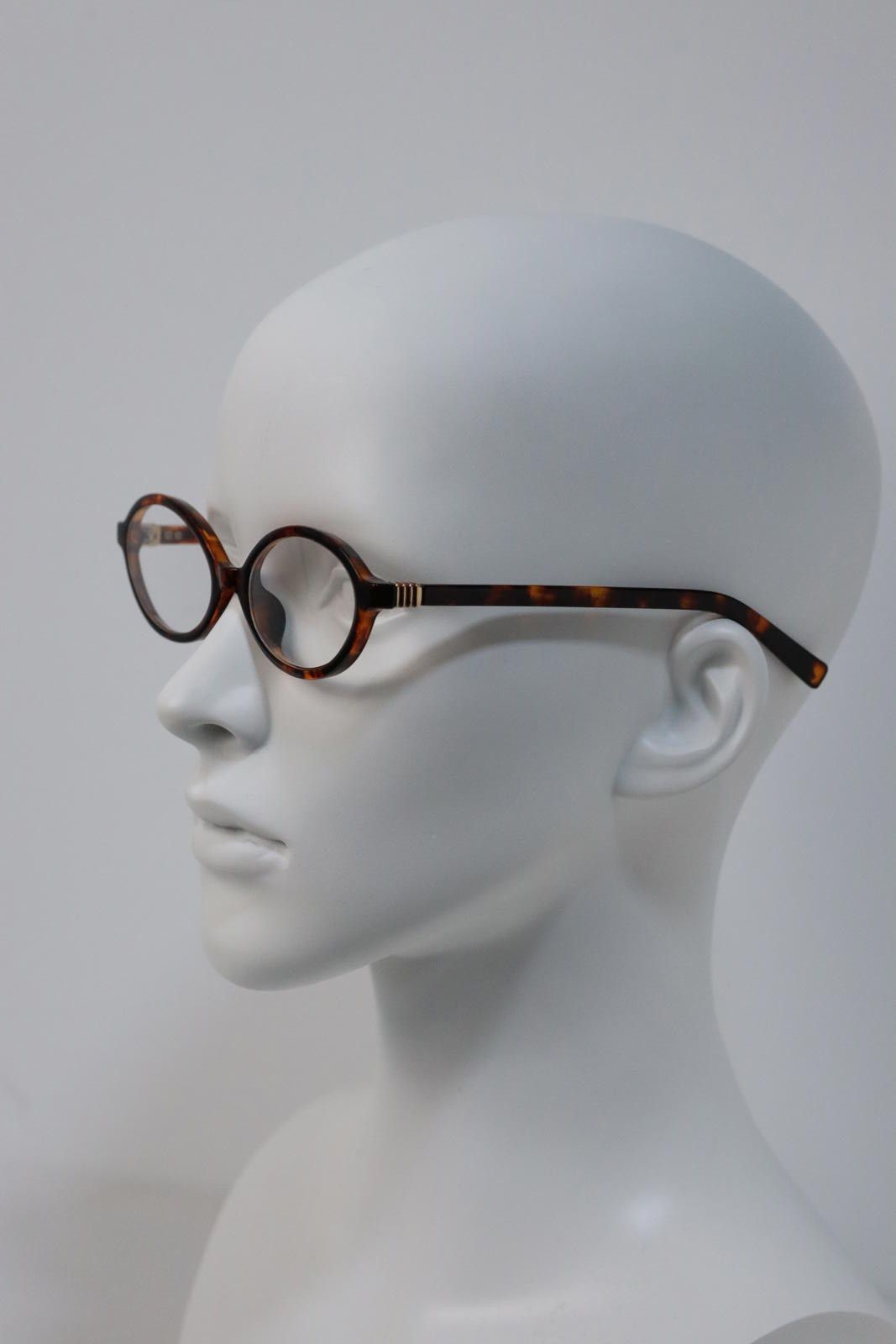 Other Y2k Retro Style Oval-frame tortoiseshell Brown Glasses OS Size ONE SIZE - 6 Thumbnail