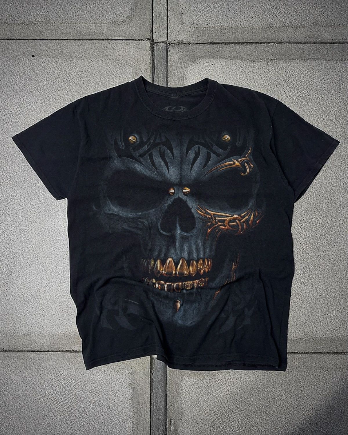 Vintage Vintage avant garde washed tee skull swag y2k 00s skater sk8 Size US M / EU 48-50 / 2 - 1 Thumbnail