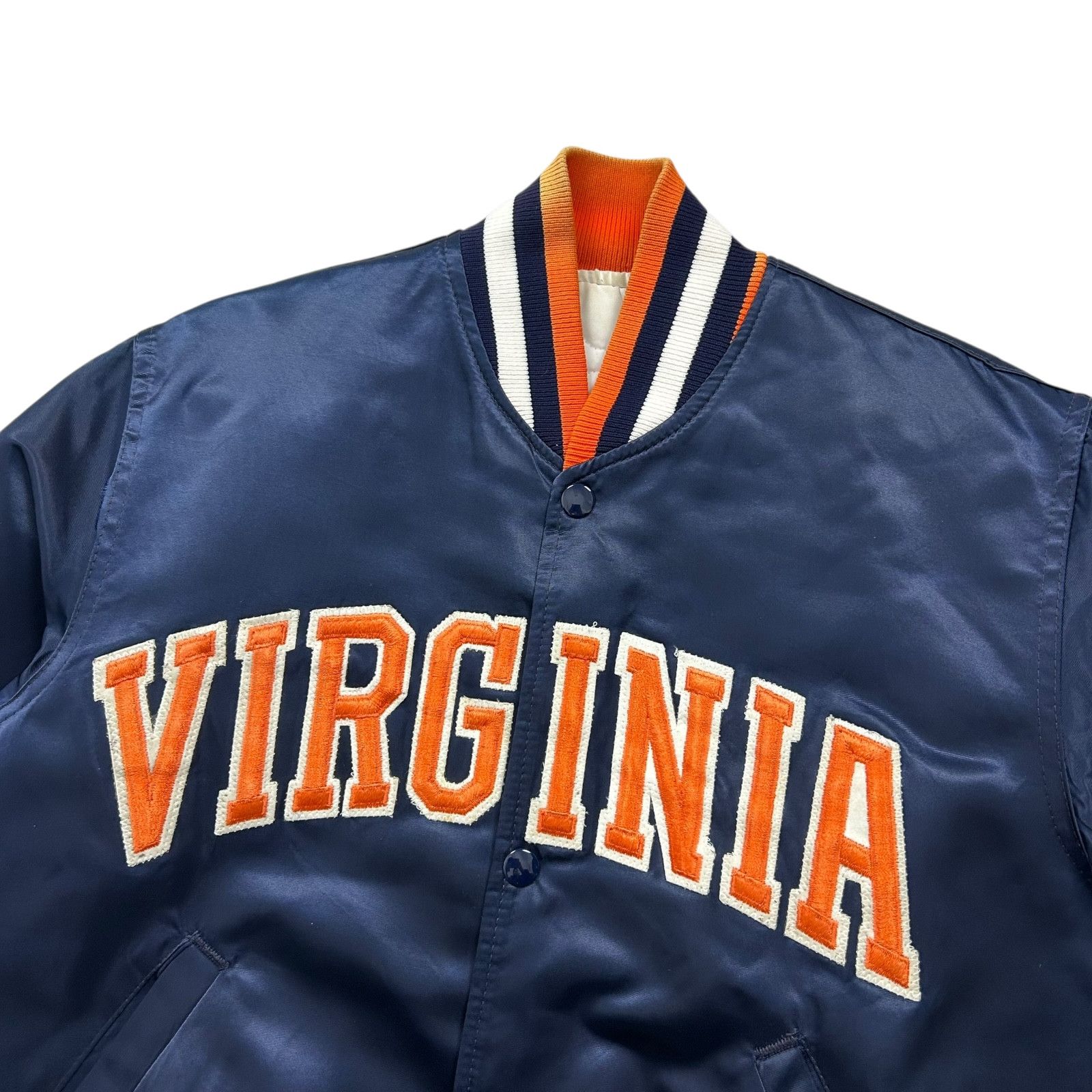 NCAA VTG 90s NCAA Virginia Cavaliers STARTER SATIN JACKET BOMBER Size US S / EU 44-46 / 1 - 2 Thumbnail